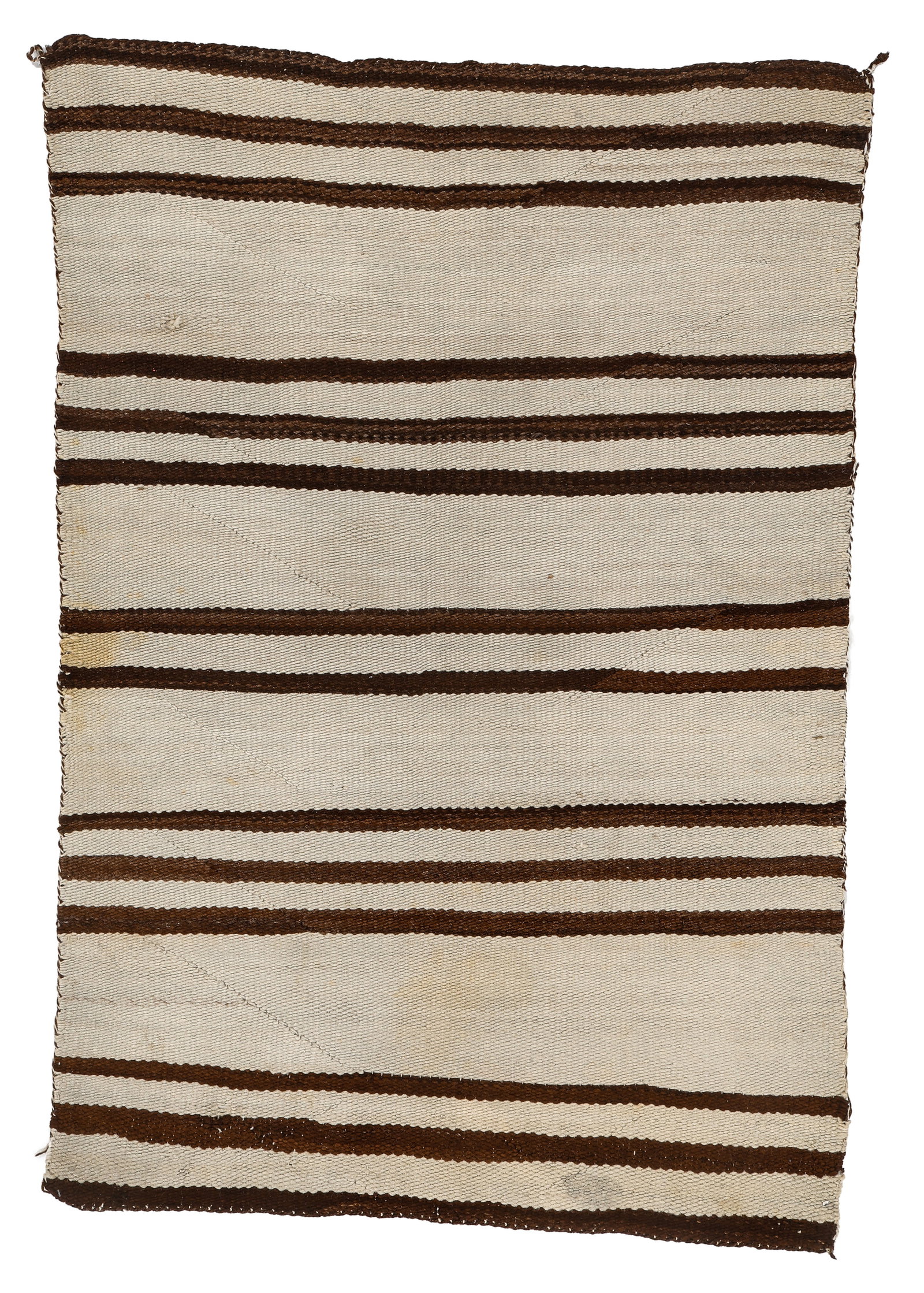 Navajo 'Banded Blanket', Transitional Period, 1900-1920, 3'5" x 4'11": Navajo 'Banded Blanket', Transitional Period, 1900-1920. Size: 3'5'' x 4'11'' (104 x 150 cm). A type of ethnographic weaving derived from older, pre-rug weaving traditions. Estate of William H. Clark,