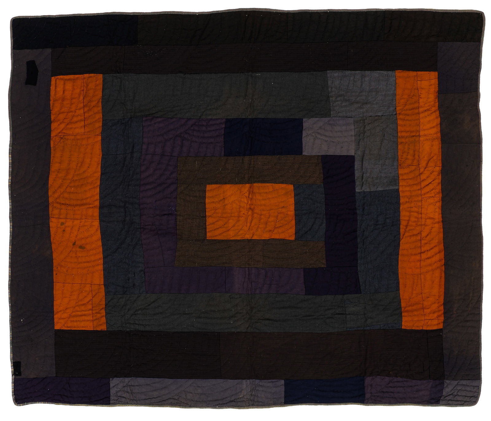 Amish "House Top" Pieced Quilt, Early 20th C. (1 of 3)