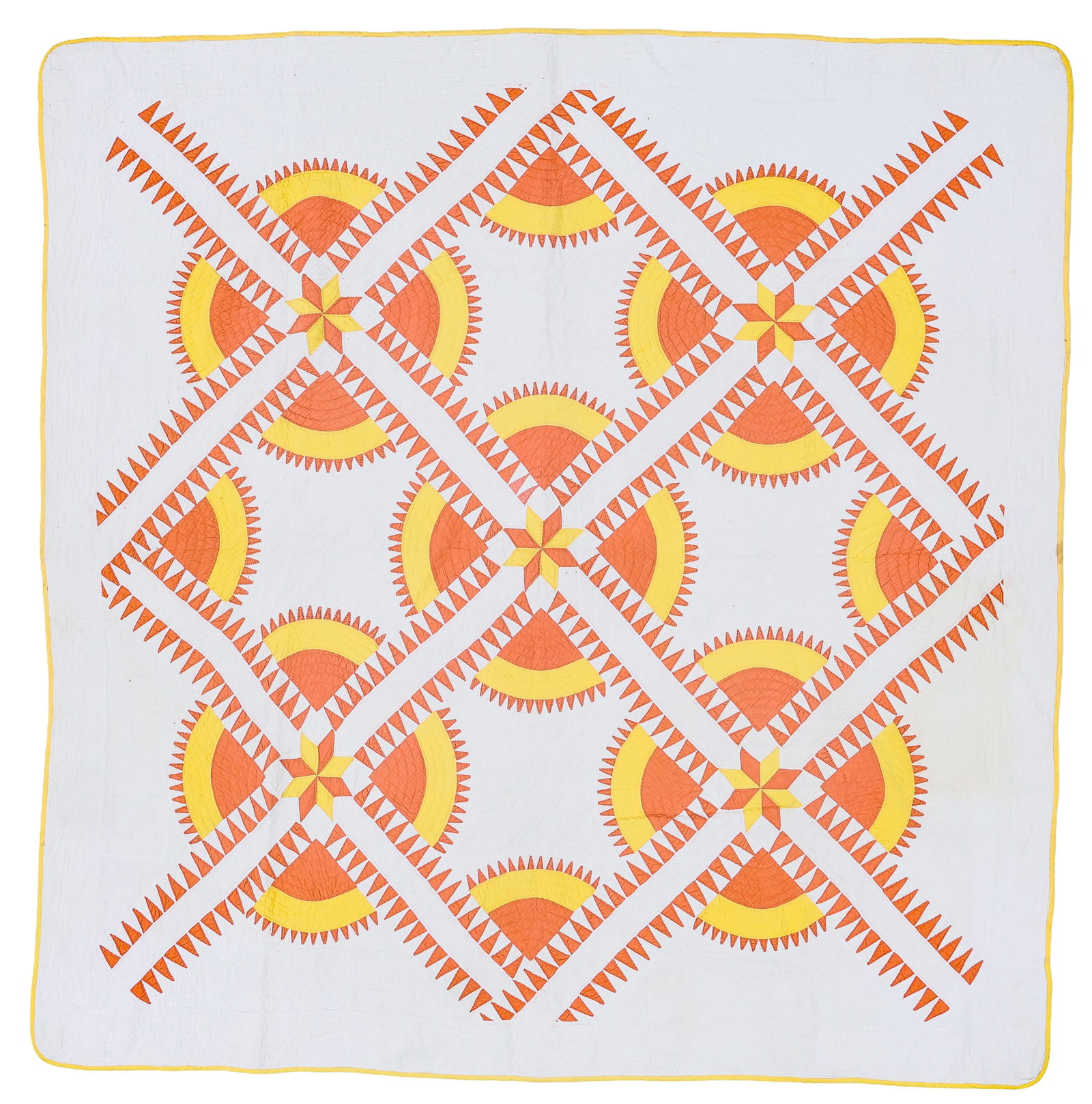 New York Beauty Pieced Quilt, circa 1930s (1 of 4)