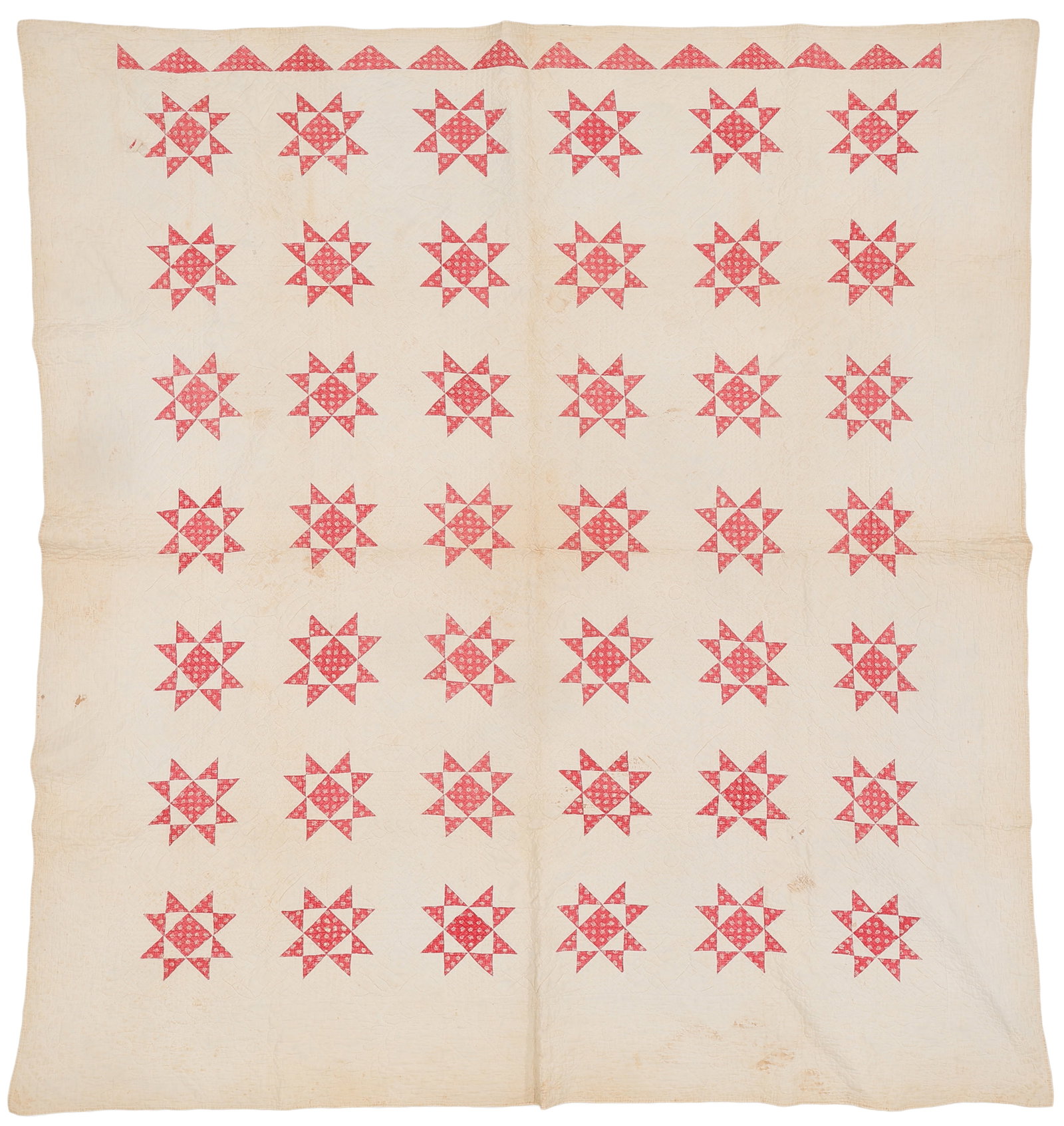 Ohio Star Pieced Cotton Quilt, Early/Mid 20th C. (1 of 4)