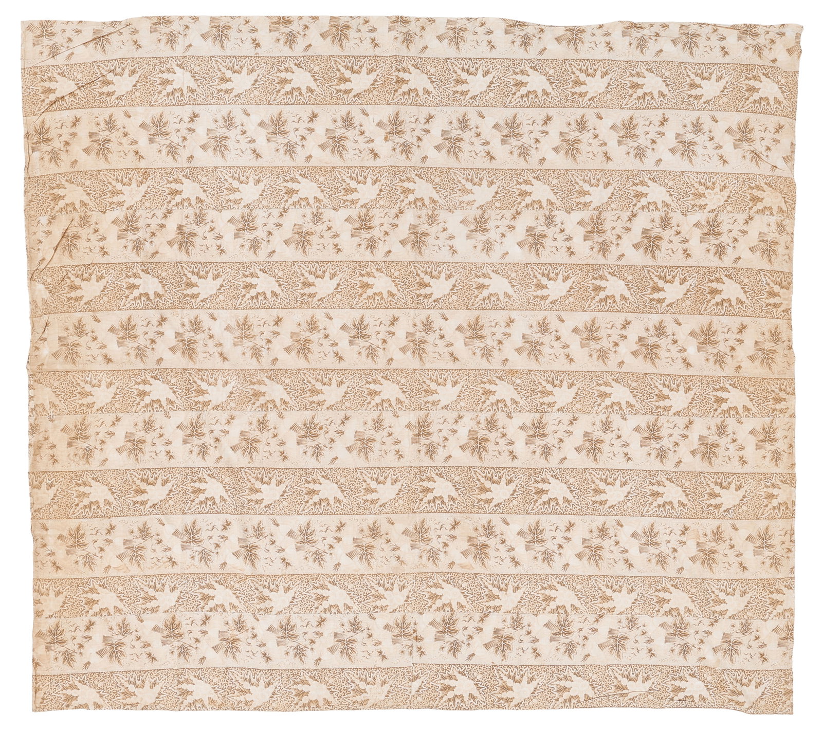Chintz Printed Linen Cover, English or American, circa 1840 (1 of 3)