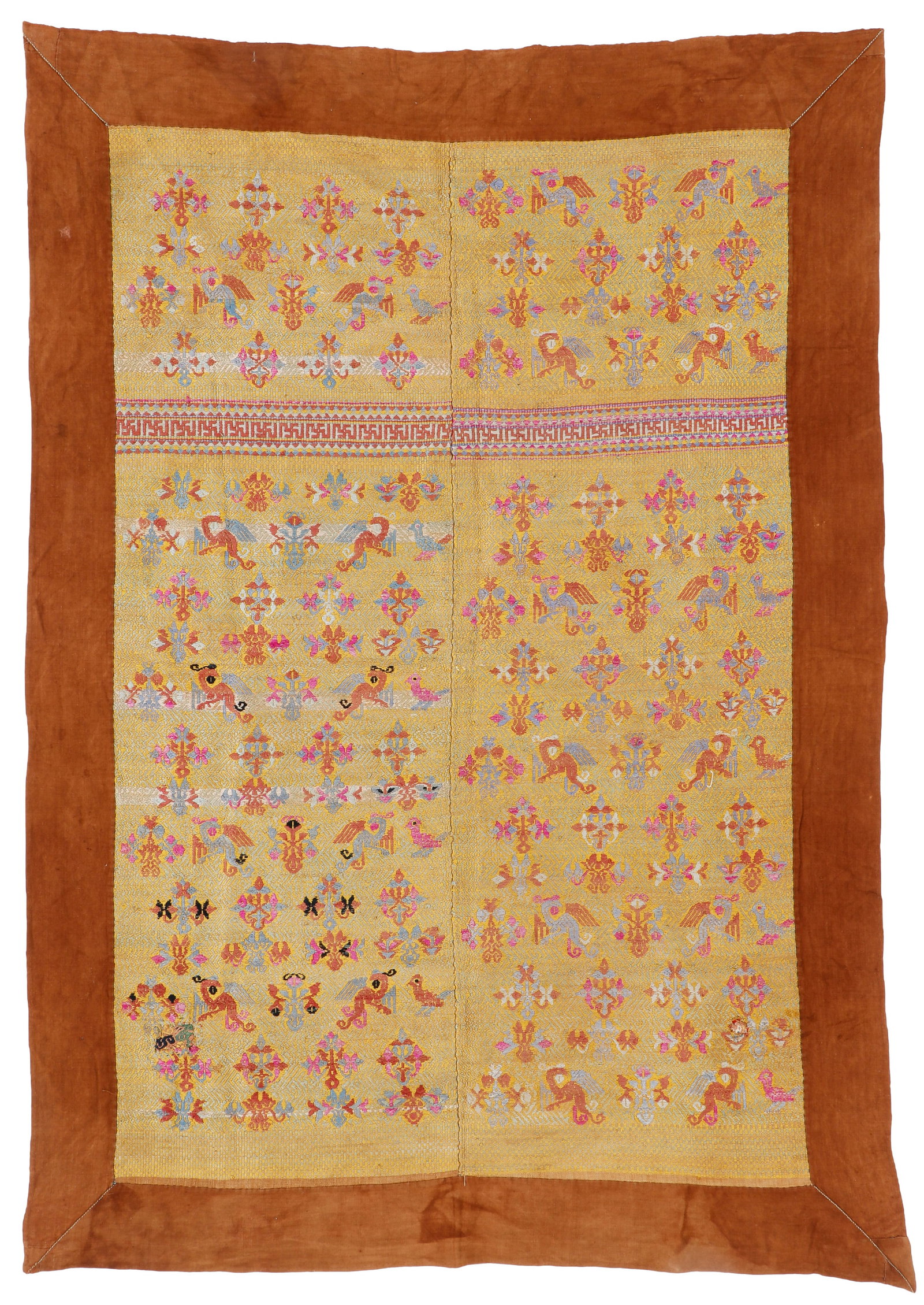 Maonan Matrimonial Bed Cover, Southern China, Early 20th C. (1 of 5)
