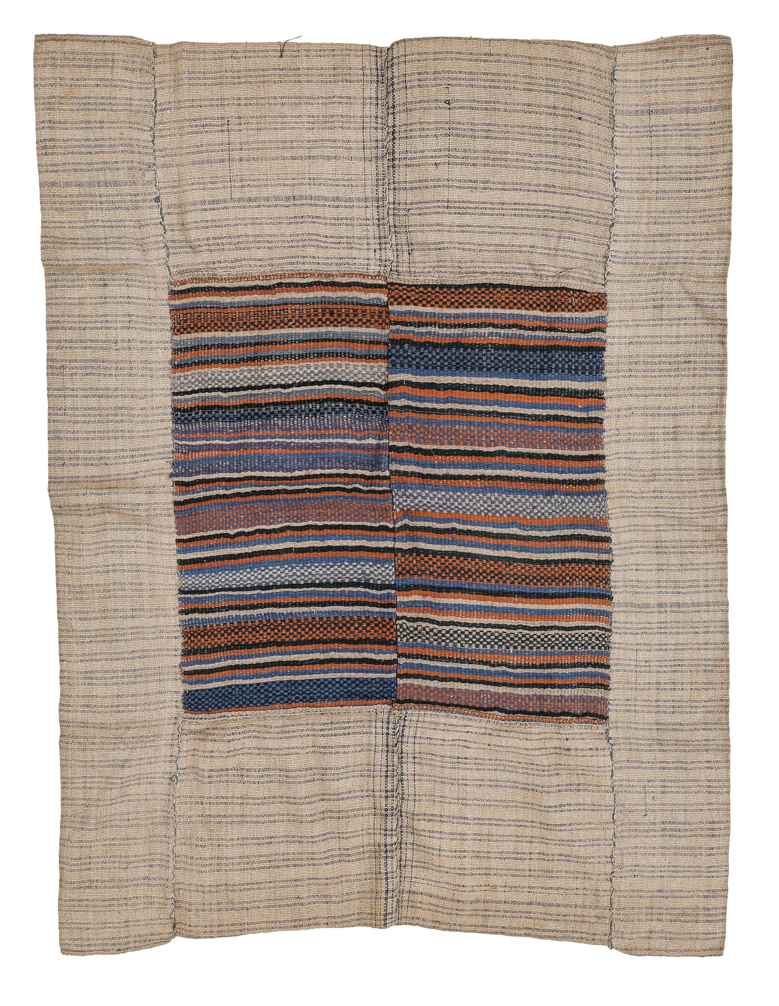 Rare Buyi Heavy Woven Blanket, Yunnan Province, China, Early 20th C.: Rare Buyi Heavy Woven Blanket, Yunnan Province, China, Early 20th C. Size: 4'0'' x 5'6'' (122 x 168 cm). Cotton with supplementary weave.