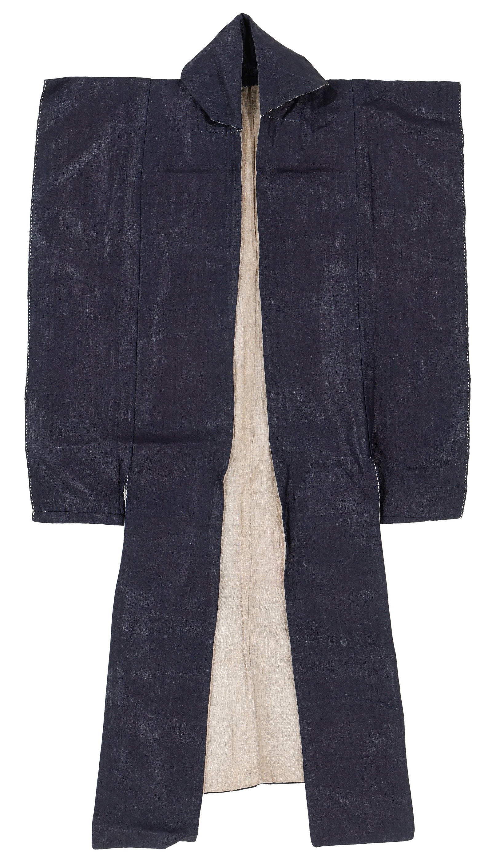 Miao Calendared Indigo-Dyed Robe, China, Early 20th C. (1 of 3)
