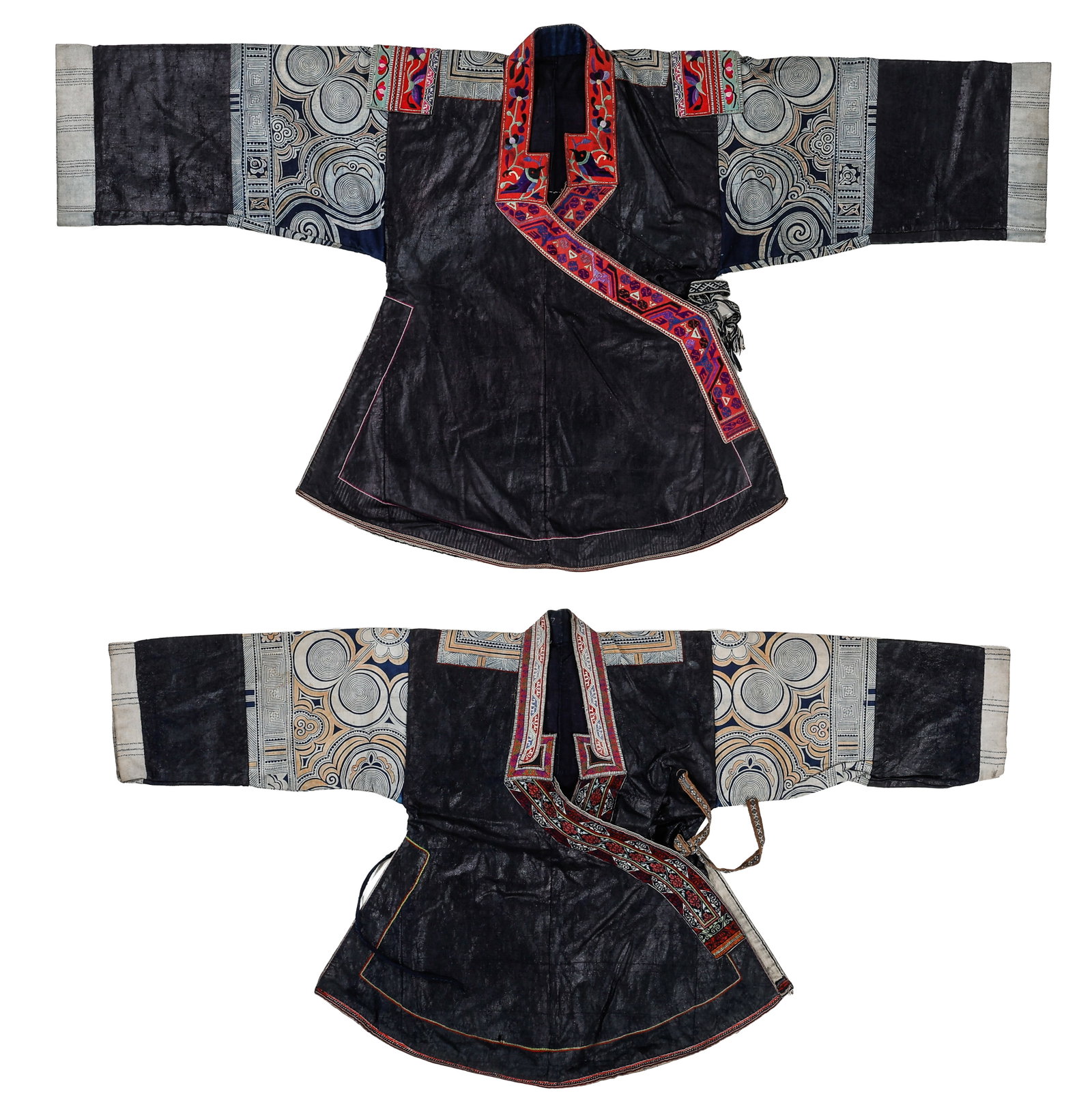 Two Miao Batiked and Calendared Jackets, Guizhou, China, Early/Mid 20th C. (1 of 3)