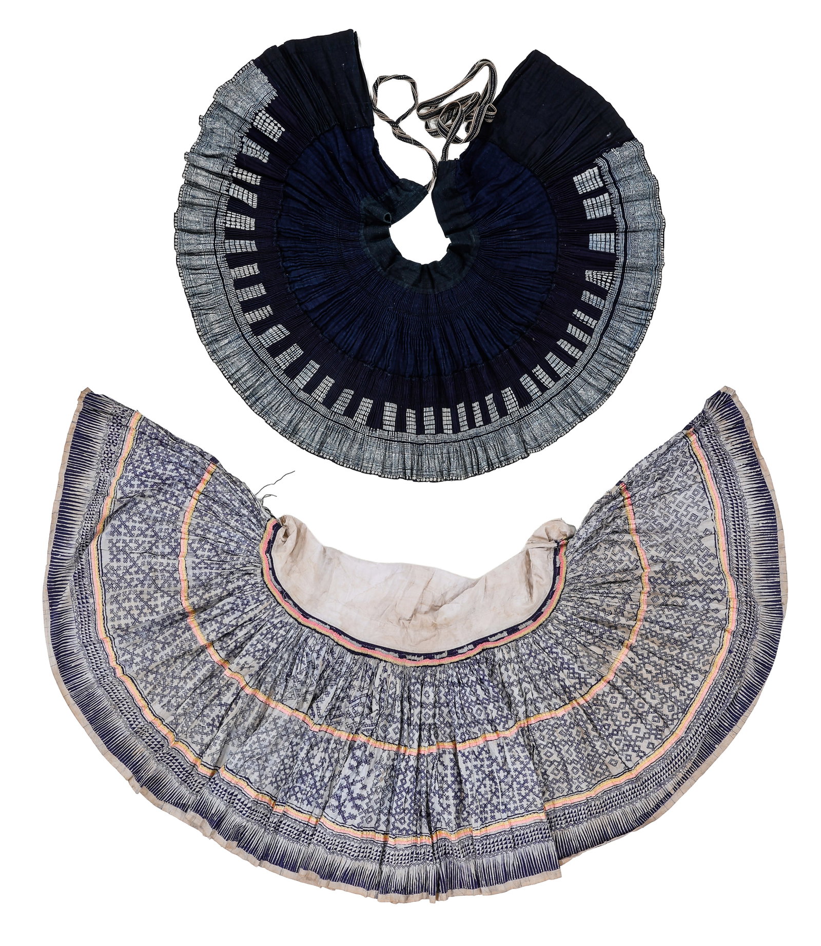 Two Miao Woman's Indigo-Dyed Pleated Skirts, China, Early/Mid 20th C. (1 of 3)