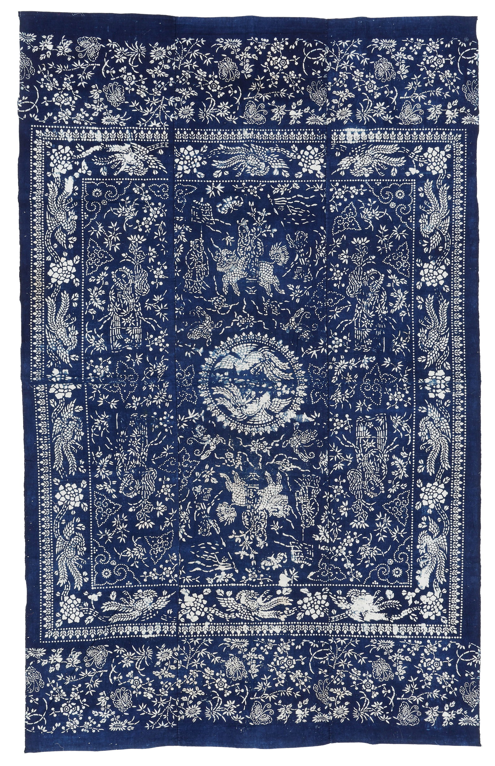 Miao Stenciled Batik Hanging, Guizhou, China, Early/Mid 20th C. (1 of 4)