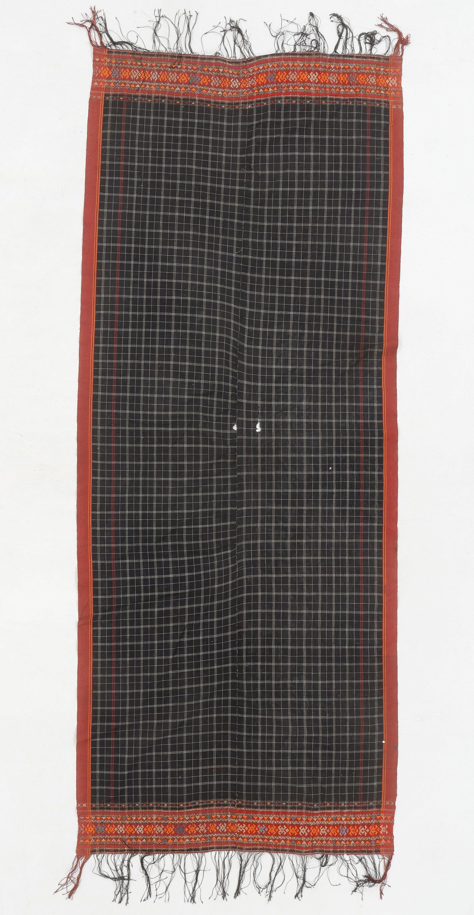 Rare and Unusual Minangkabau Plaid Shoulder Textile, Tanah Datar, Near Piakumbuh Border (1 of 3)
