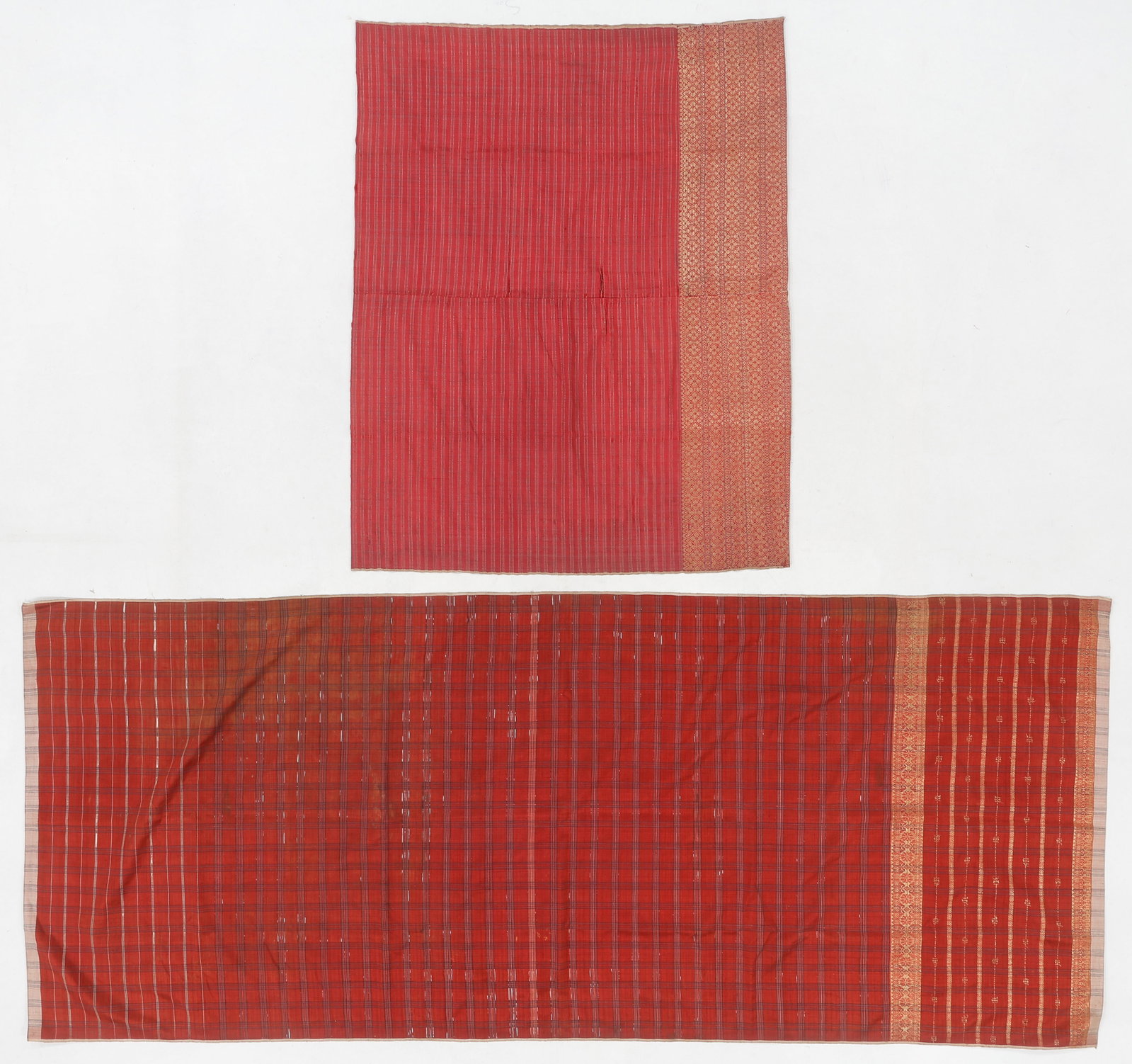 Minangkabau Man's Silk Songket Textiles (2), Sumatra, Indonesia (1 of 3)