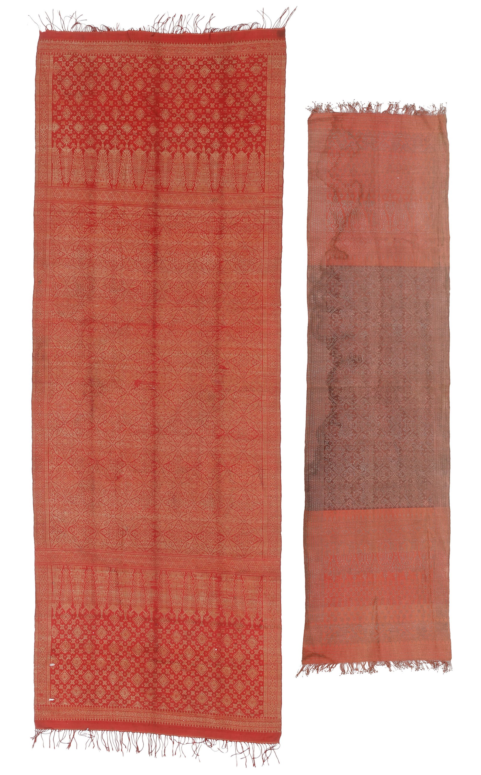Two Minangkabau Silk Songket Textiles, Sumatra, Indonesia (1 of 7)