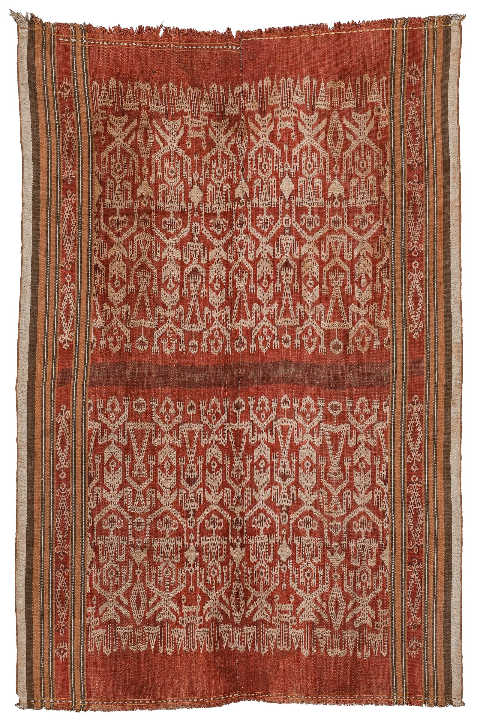 Antique Iban Dayak Pua Kumbu Ikat Textile, Borneo, Indonesia (1 of 3)