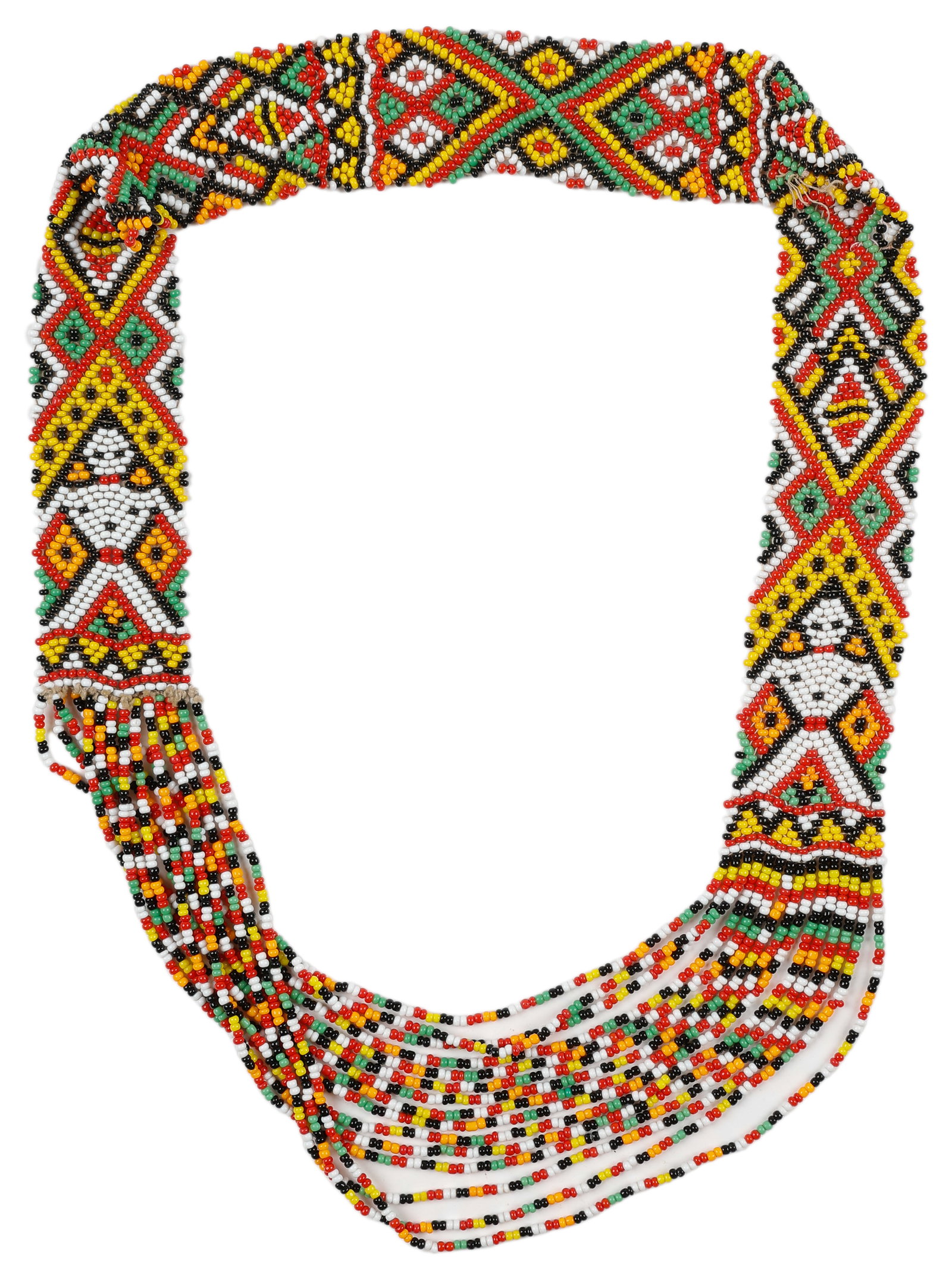 Dayak Beaded Necklace (Pinakol), Borneo, Indonesia, Mid 20th C. (1 of 3)