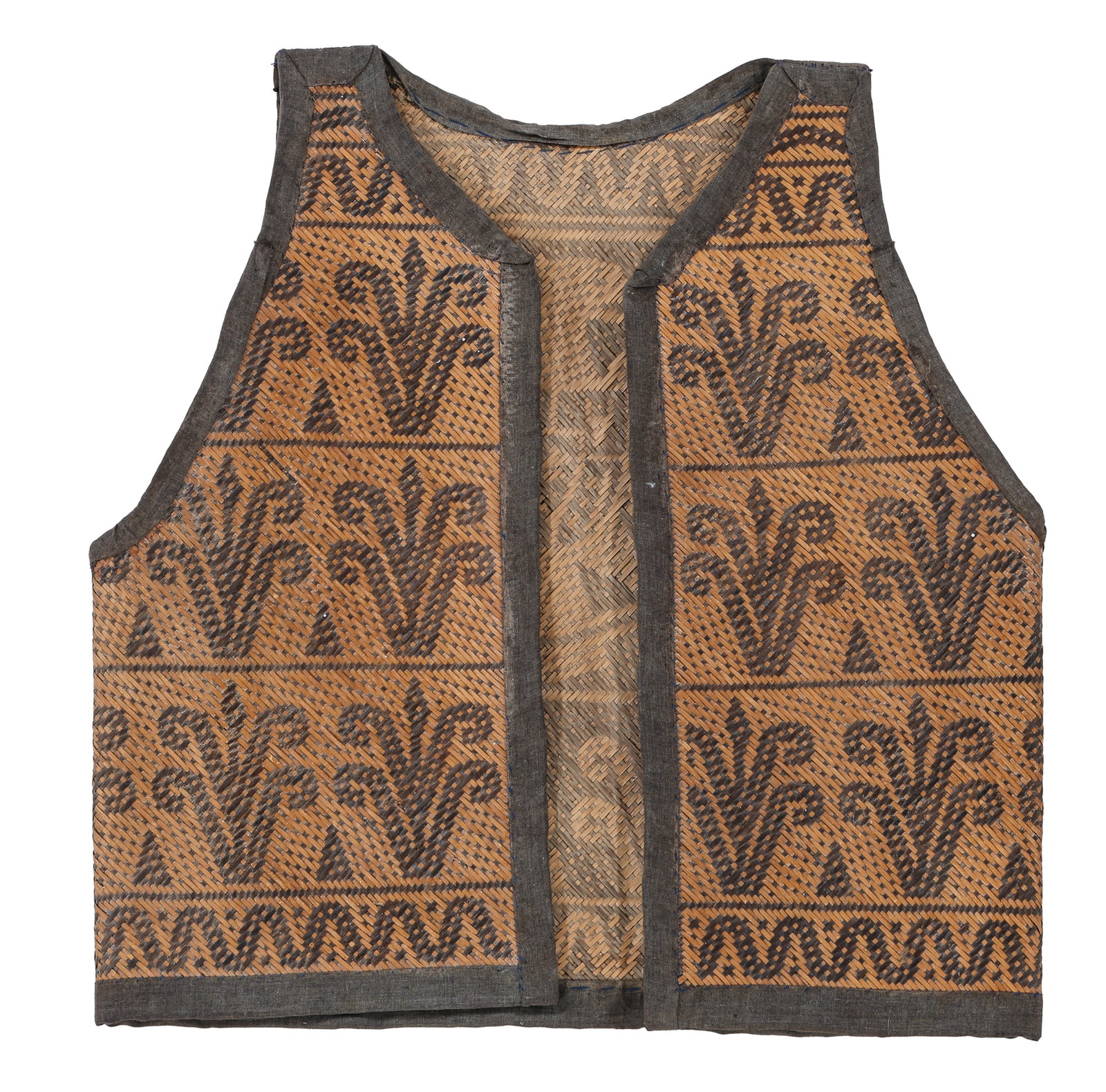 Indonesian Split Grass Woven Vest, Late 19th/Early 20th C. (1 of 4)