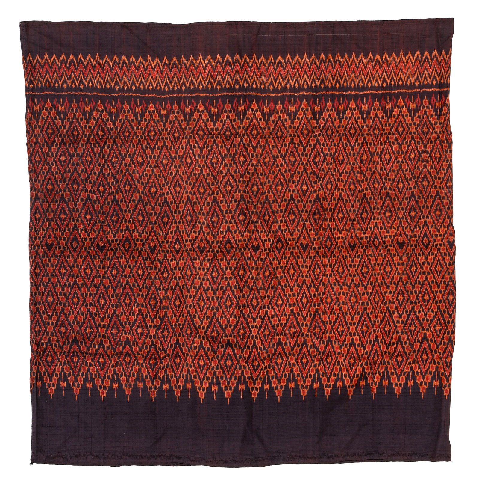 Silk Ikat Sarong, Isan Region, Northeast Thailand, c. 1950 (1 of 3)