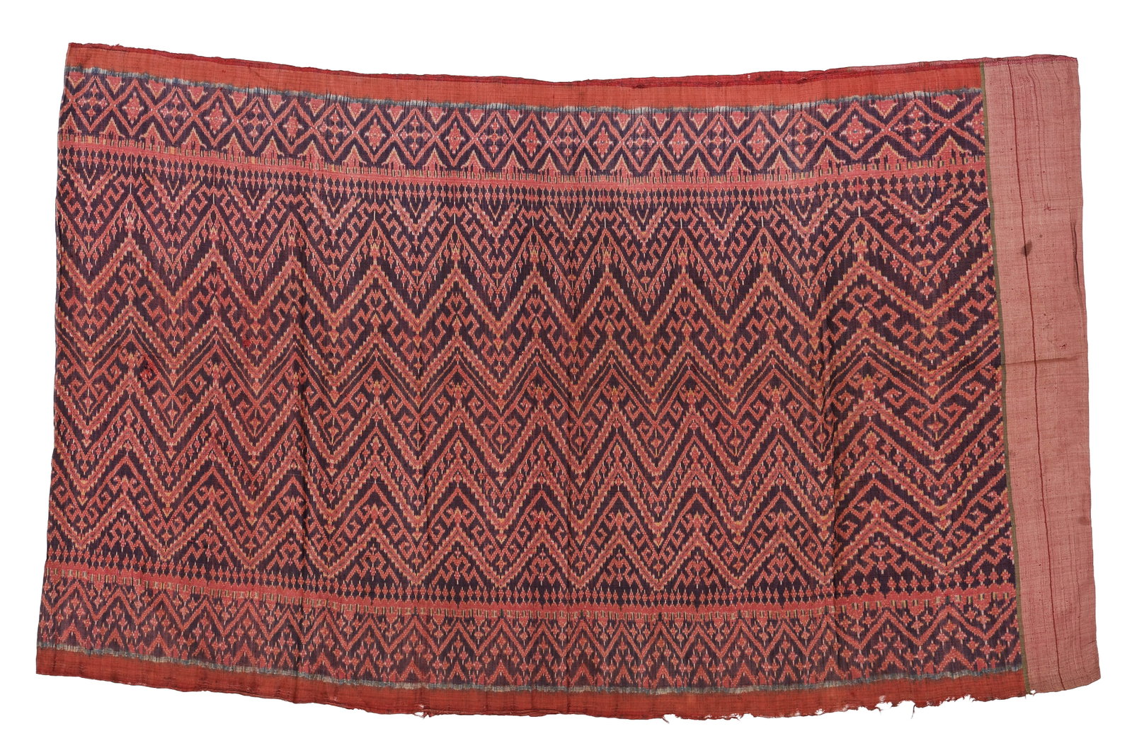 Chong Ka Ben Silk Weft Ikat Tube Skirt, Cambodia, Early 20th C. (1 of 3)