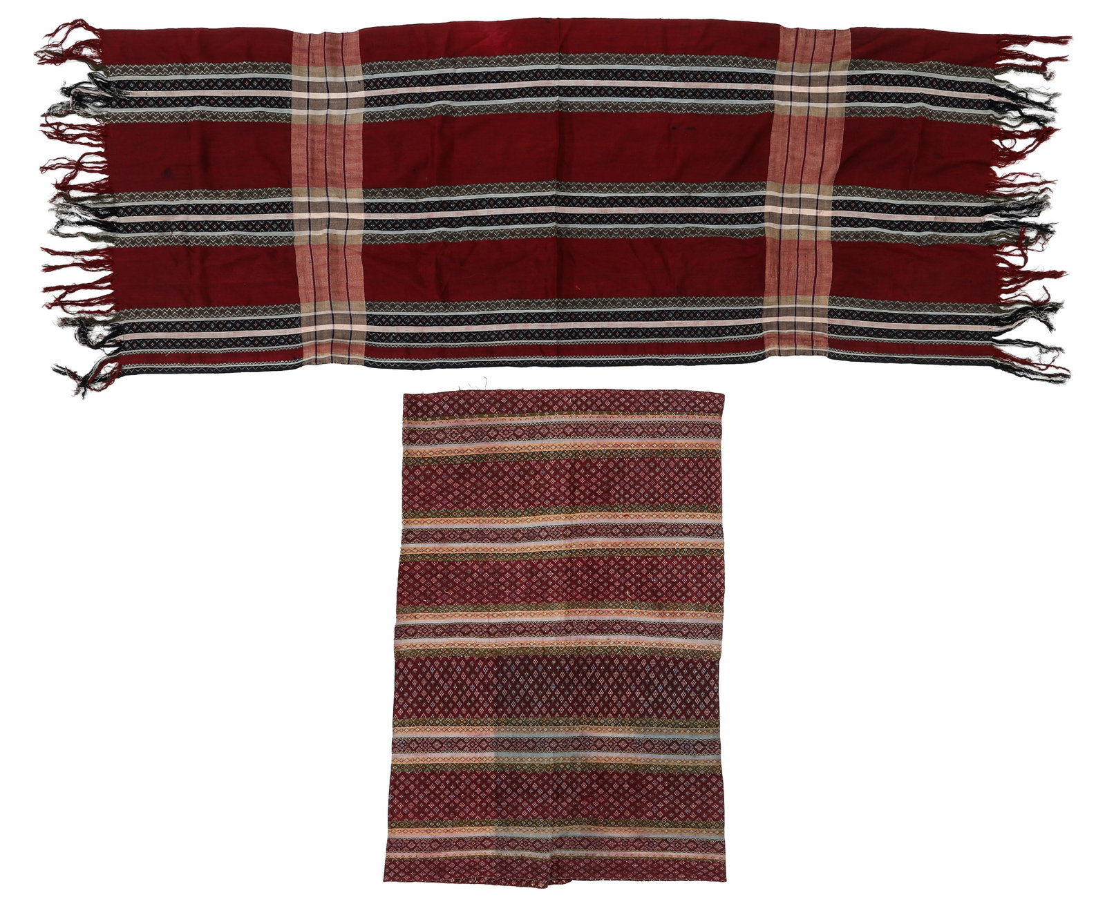 Haka Chin Woman's Tube Skirt and Shawl, Myanmar (Burma), Early 20th C. (1 of 3)