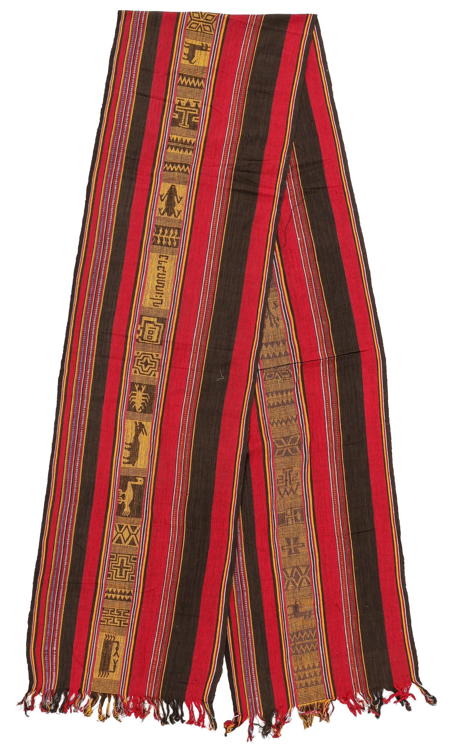 Naga Woven Scarf or Shawl Textile, NE India/Myanmar, Mid 20th C. (1 of 2)