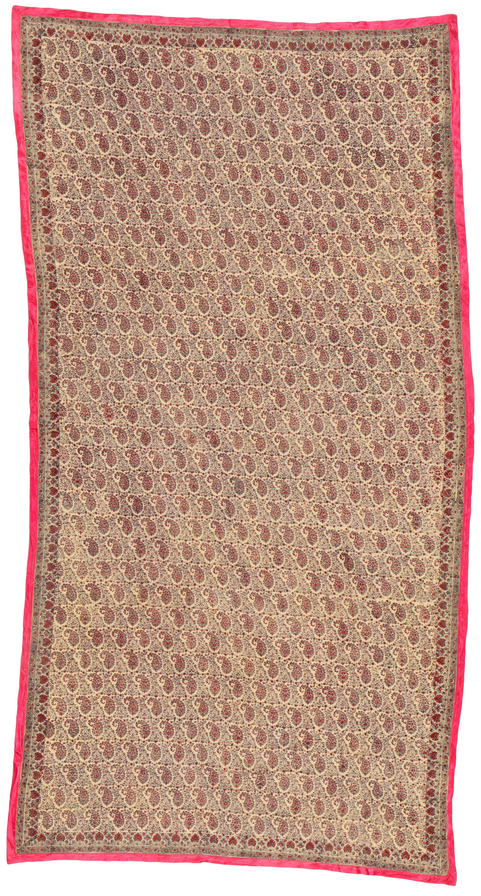 Indian Block Print Kalamkari Paisley (Boteh) Textile (1 of 4)