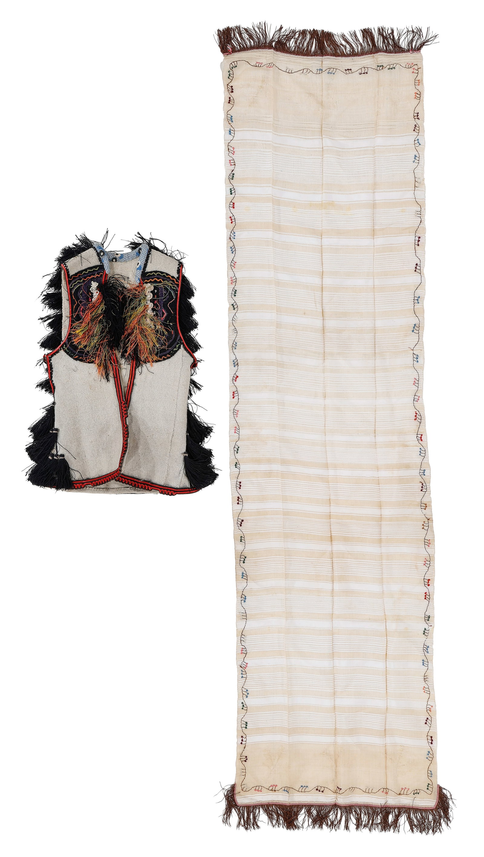 Woman's Folk Headscarf and Vest, Skopska Crna Gora, Macedonia, Late 19th C. (1 of 4)