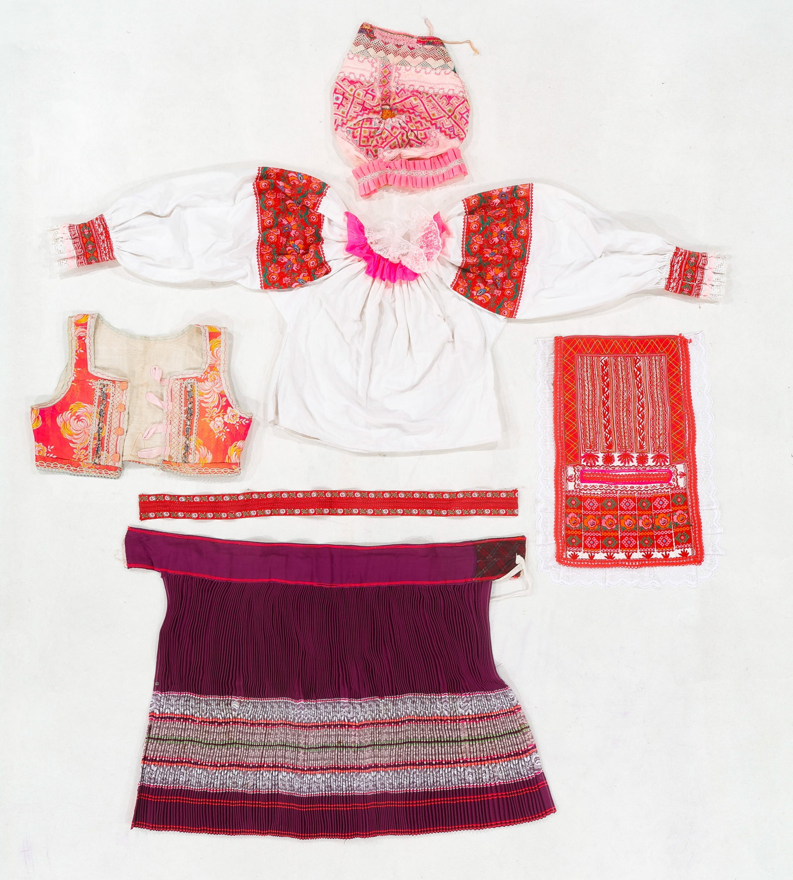 Central European Woman's Ethnic Folk Costume, Mid 20th C. (1 of 4)