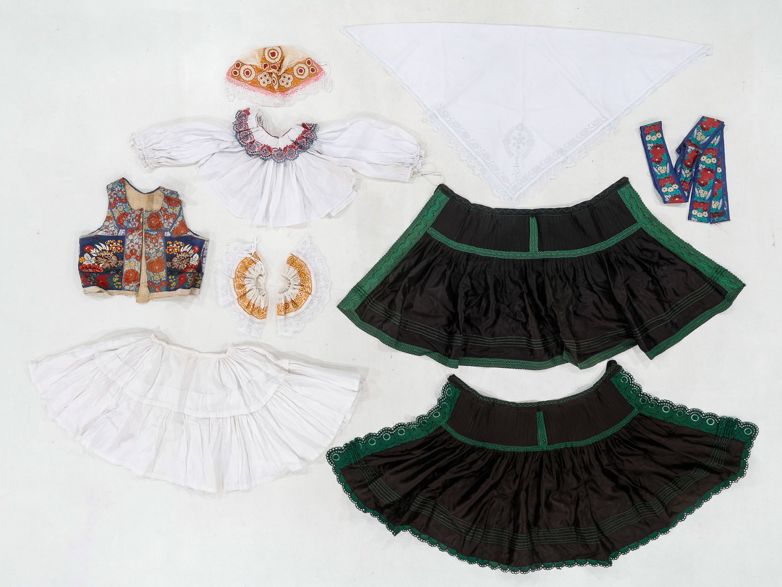 Central European Woman's Ethnic Folk Costume, Czech or Slovak, Mid 20th C. (1 of 4)