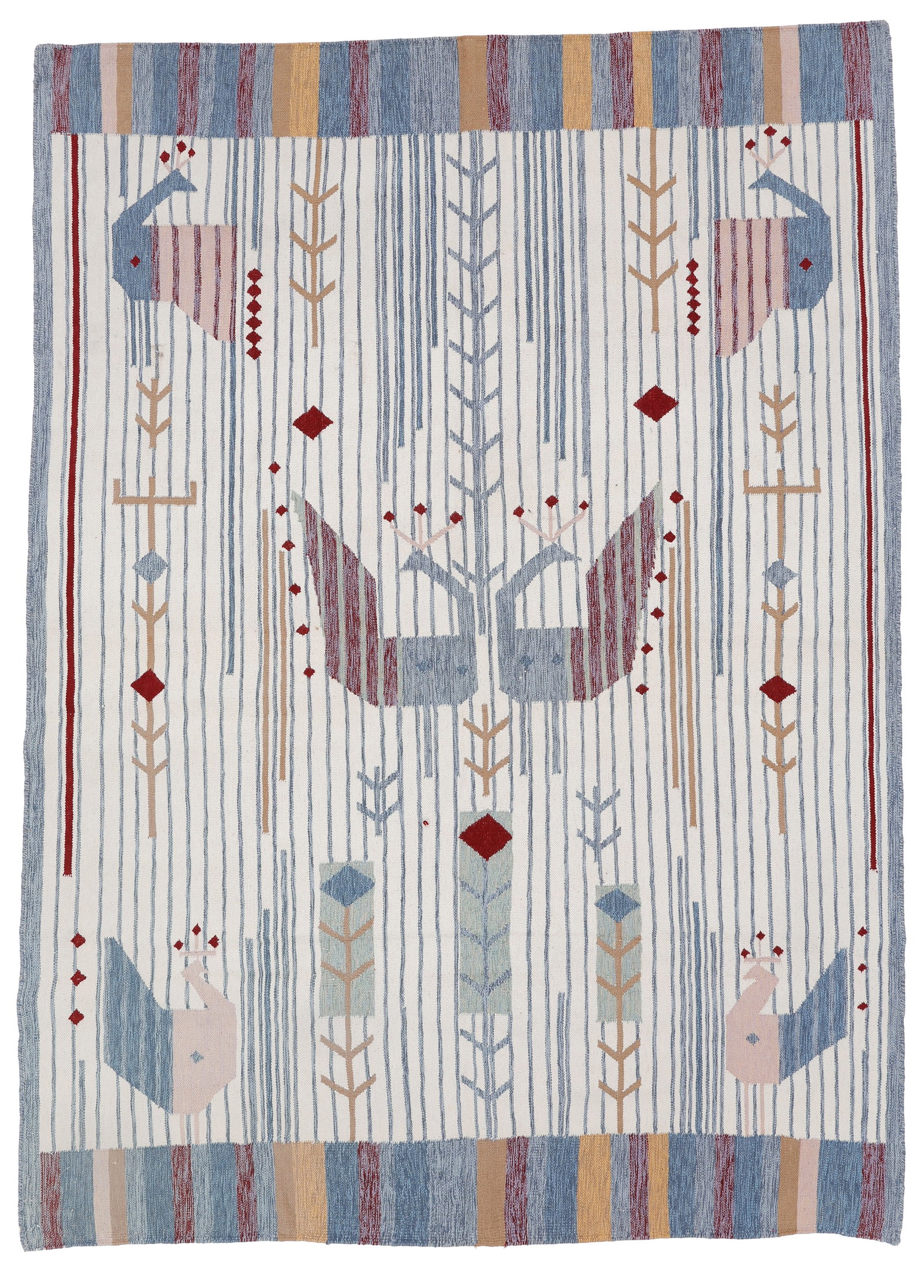 Style of Eva Nemeth Swedish Rolakan Flatwoven Rug, Mid 20th C. (1 of 4)