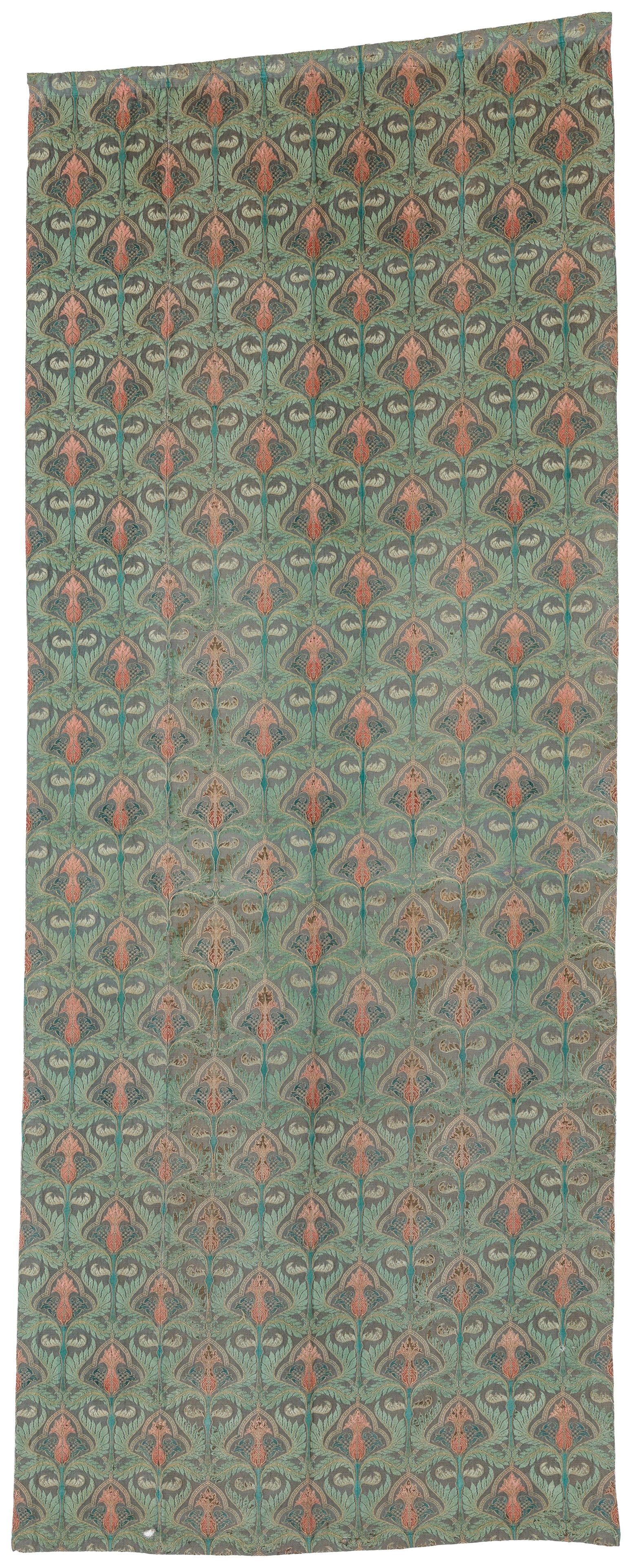 Arts & Crafts Jacquard Woven Panel, English, c. 1880: Arts & Crafts Jacquard Woven Panel, English, c. 1880. Size: 4'3'' x 10'8'' (130 x 325 cm). Wool and silk. Provenance: private NY collection.