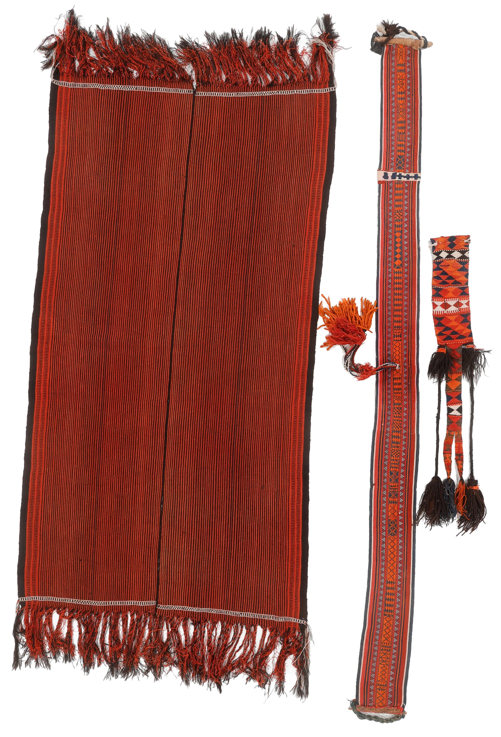 Hofuf Wool Camel Saddle Blanket, Band, and Pendant, El Hasa, Saudi Arabia, 1970s (1 of 3)