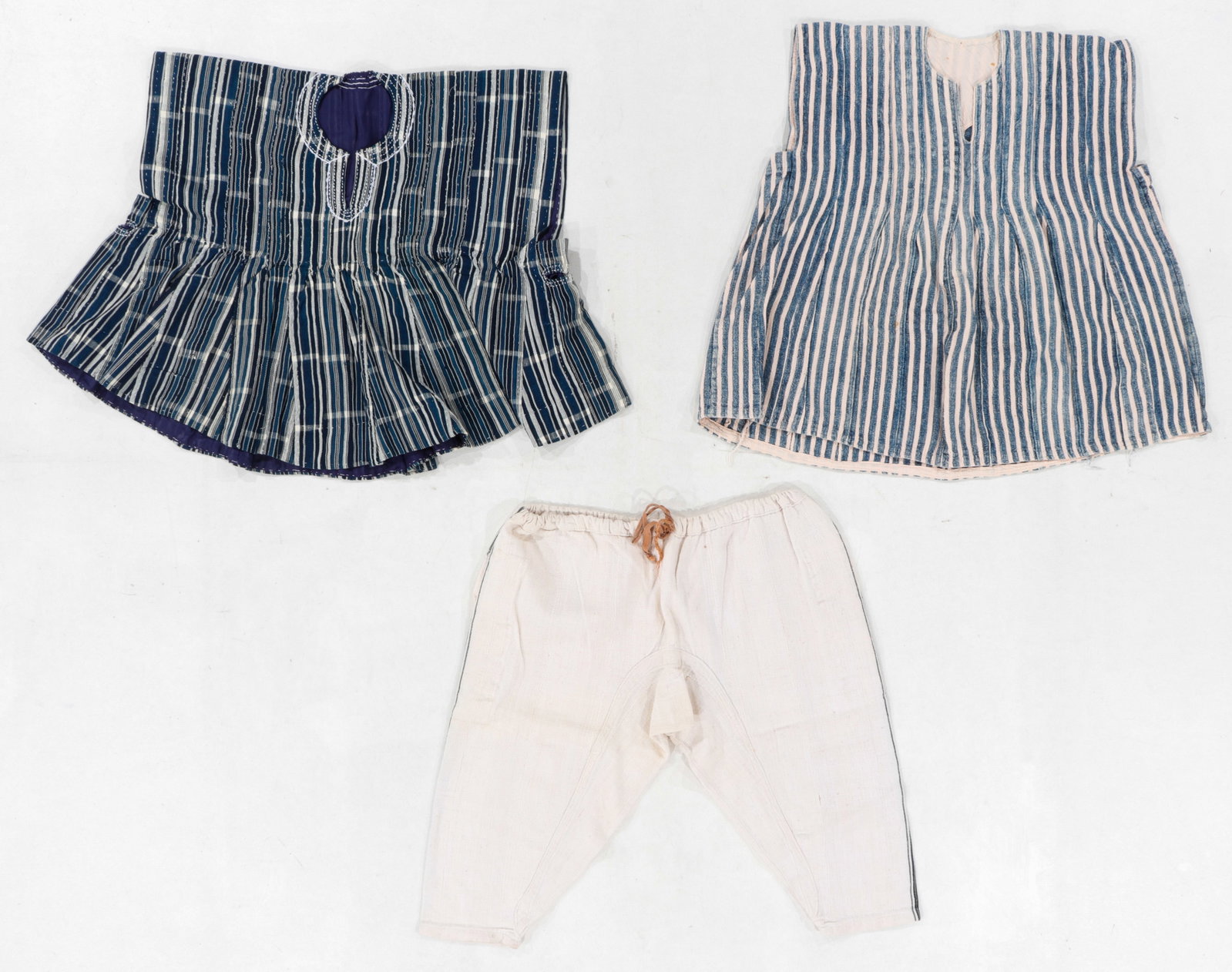 Two Indigo-Dyed Agbada with Cotton Trousers, West Africa (1 of 6)
