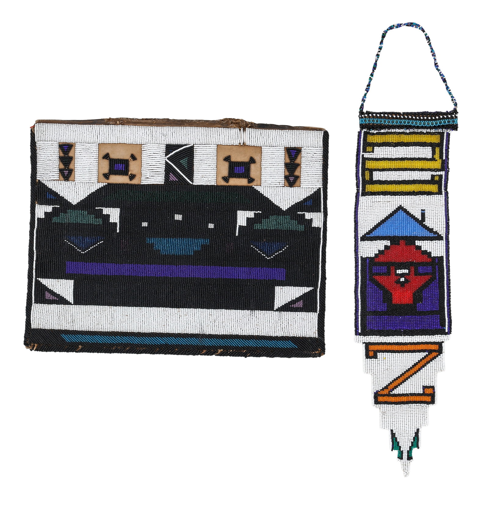 Ndebele Beaded Wedding Veil and Apron Panel (1 of 2)