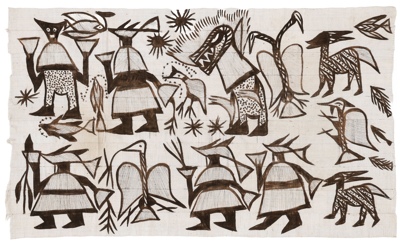 Senufo Korhogo Painted Mudcloth, Ivory Coast (1 of 3)