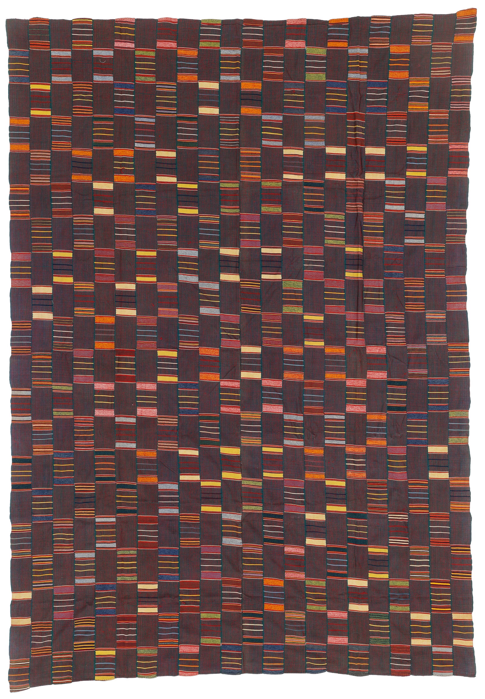 Ewe Stripwoven Kente Cloth, Ghana, West Africa, 5'10'' x 8'6'' (1 of 3)