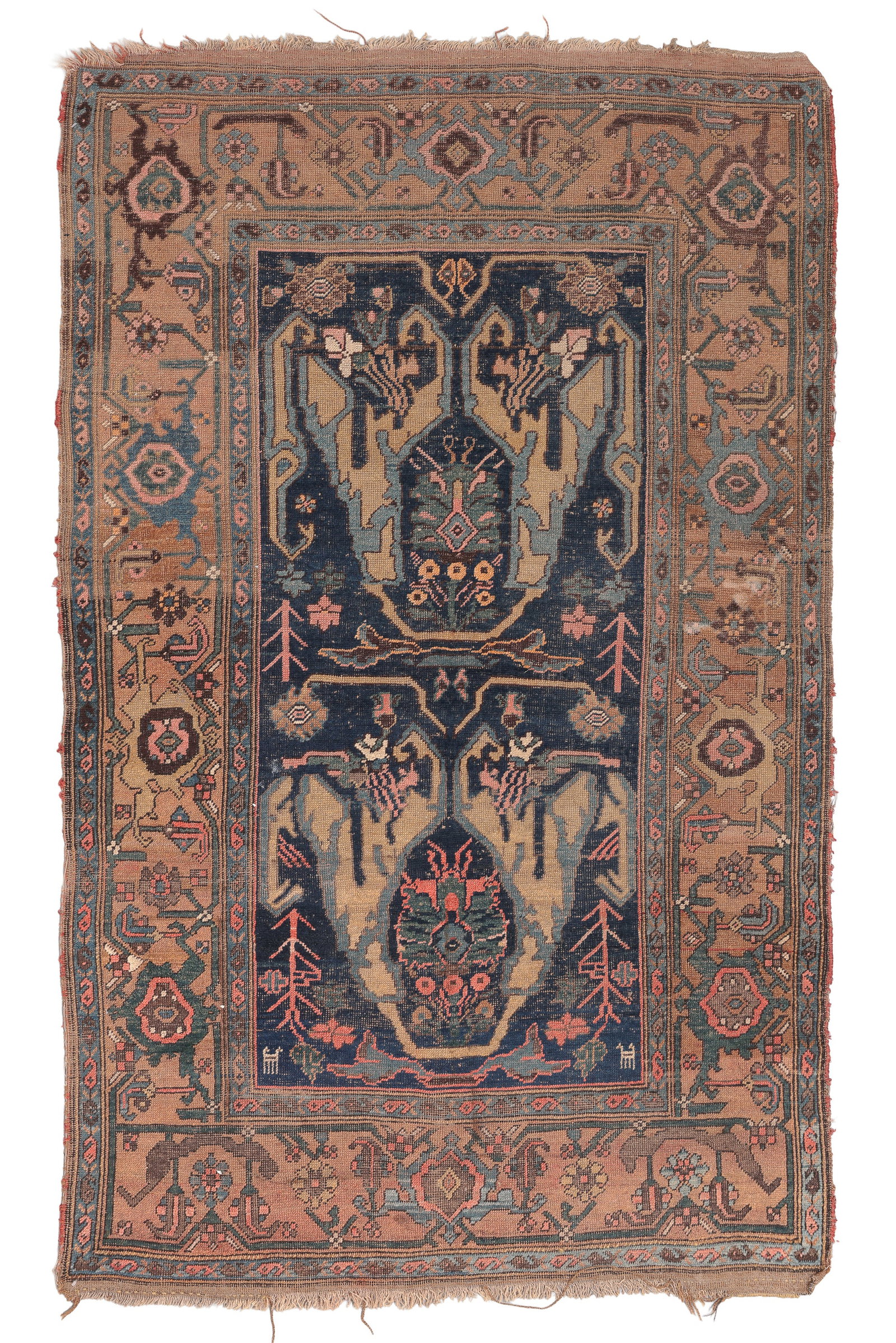 Garrus Bidjar Rug, Persia, Late 19th C., 4'1'' x 6'6'': Garrus Bidjar Rug, Persia, Late 19th C., 4'1'' x 6'6'' (124 x 198 cm). Weight: 10 lbs. Material: wool pile, wool warp, wool weft.