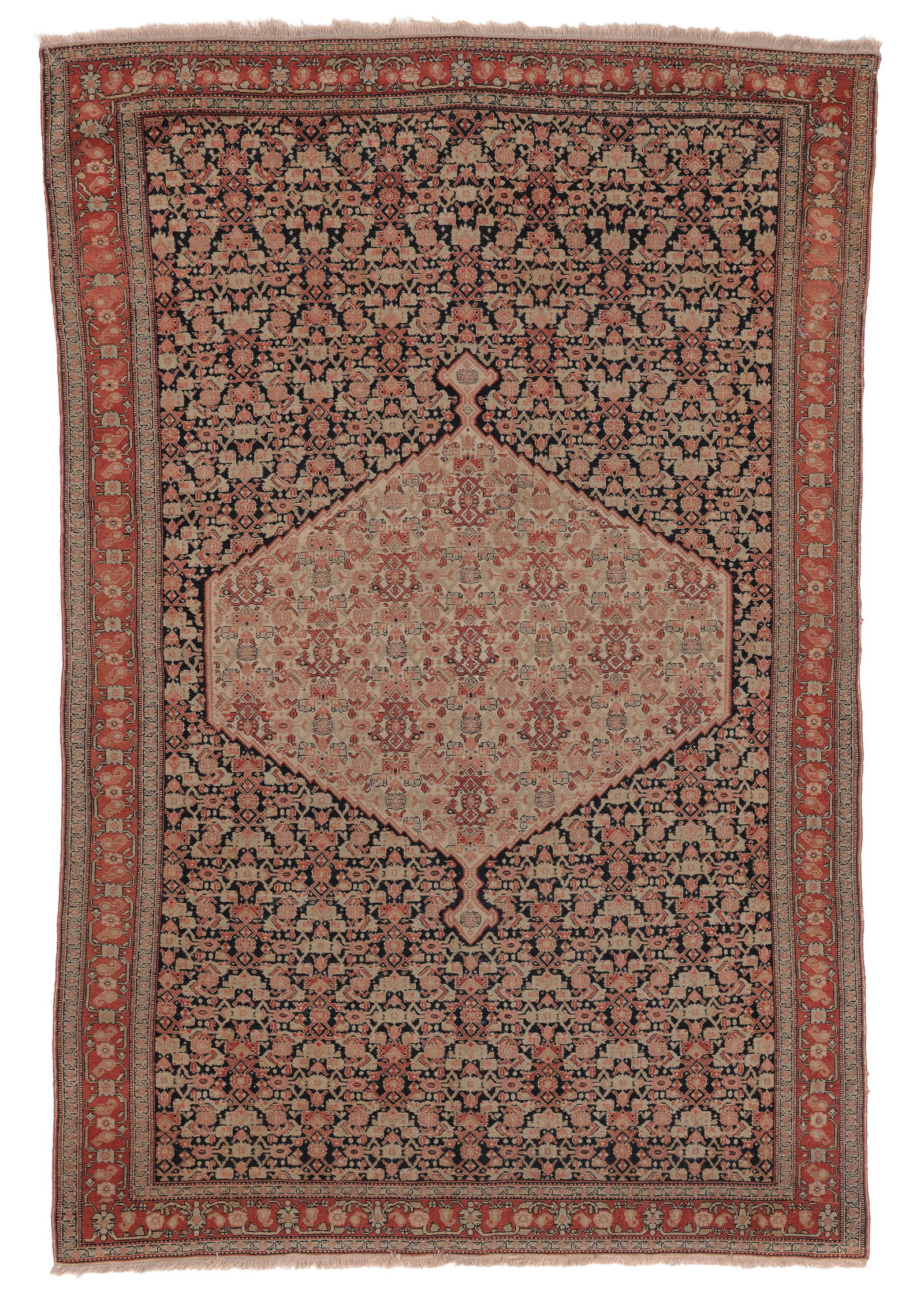 Fine Senneh Rug, Persia, Late 19th C., 4'2'' x 6'3'' (1 of 6)