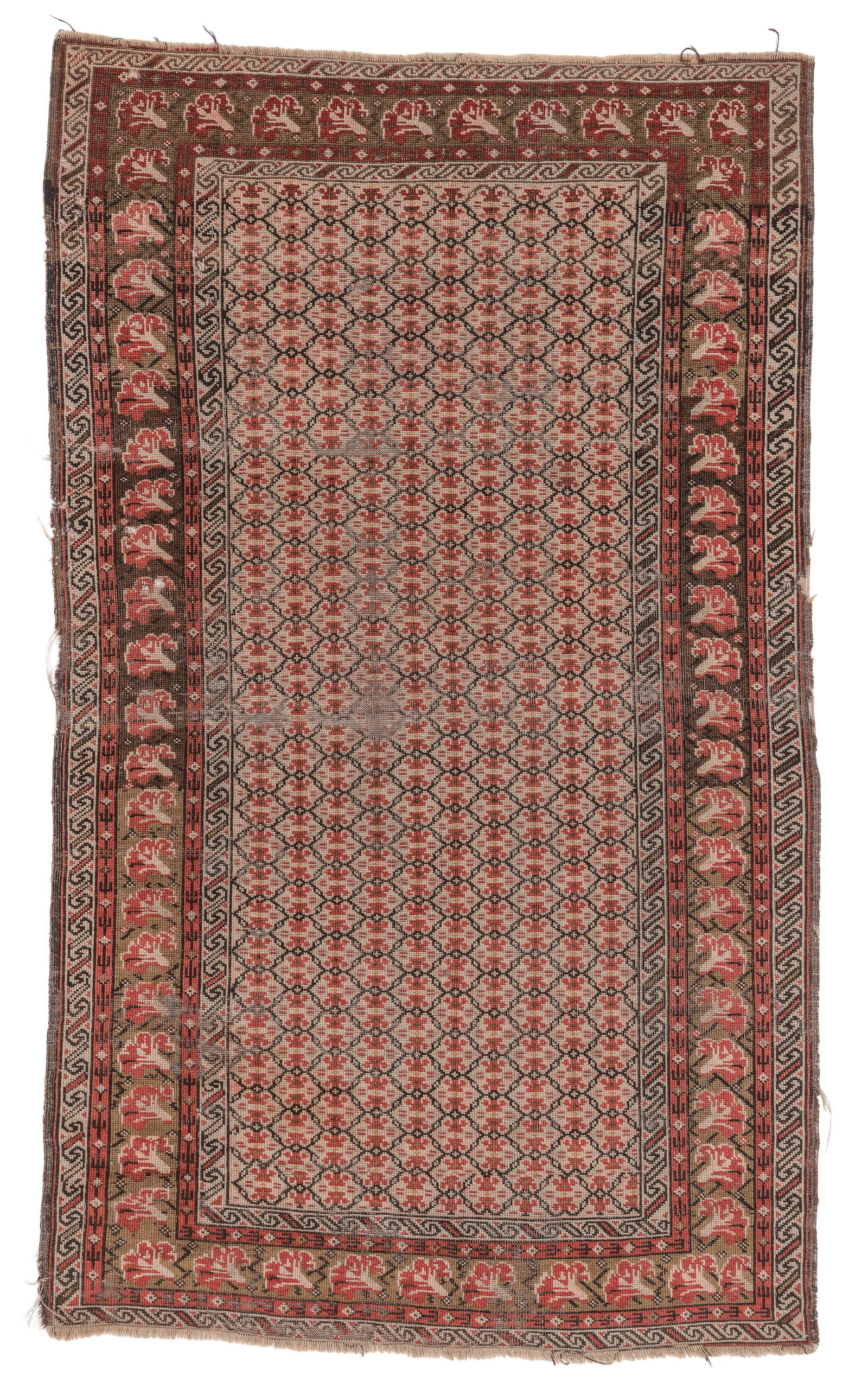 Seychour Rug, Caucasus, Late 19th C., 3'7'' x 6'0'': Seychour Rug, Caucasus, Late 19th C., 3'7'' x 6'0'' (109 x 183 cm). Weight: 6 lbs. Material: wool pile, wool warp, wool weft.