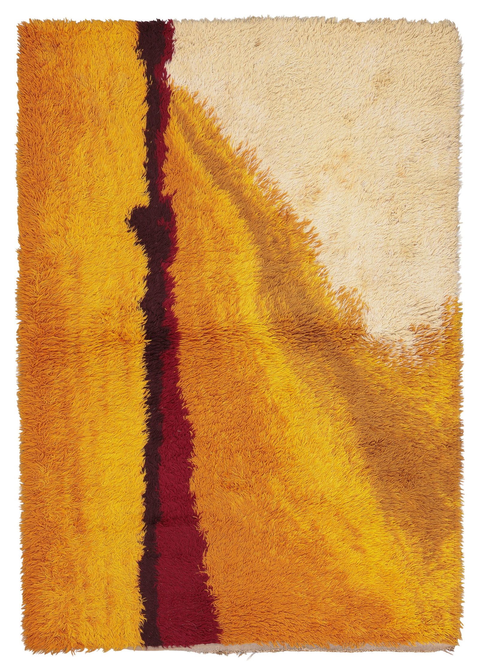 Mid Century Modern Shag Rug, Sweden, 4'6'' x 6'7'' (1 of 5)