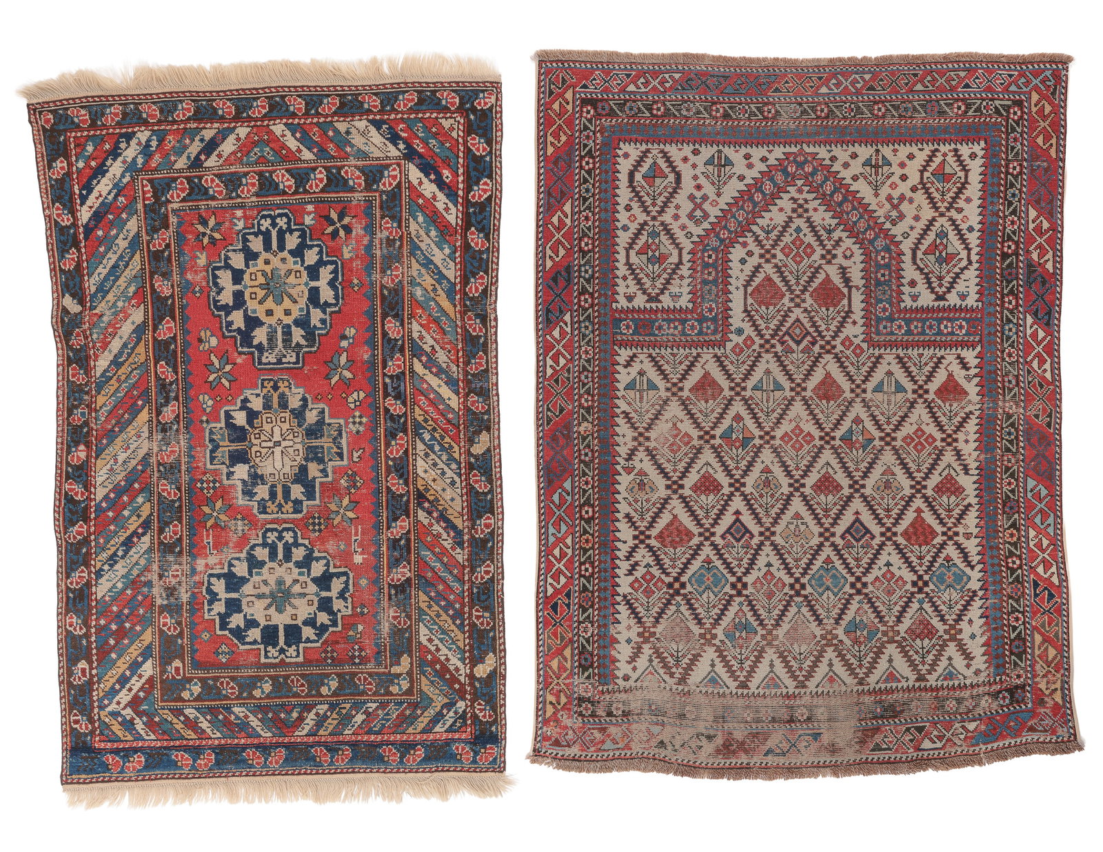 Two Antique Caucasian Rugs, Late 19th/Early 20th C (1 of 6)