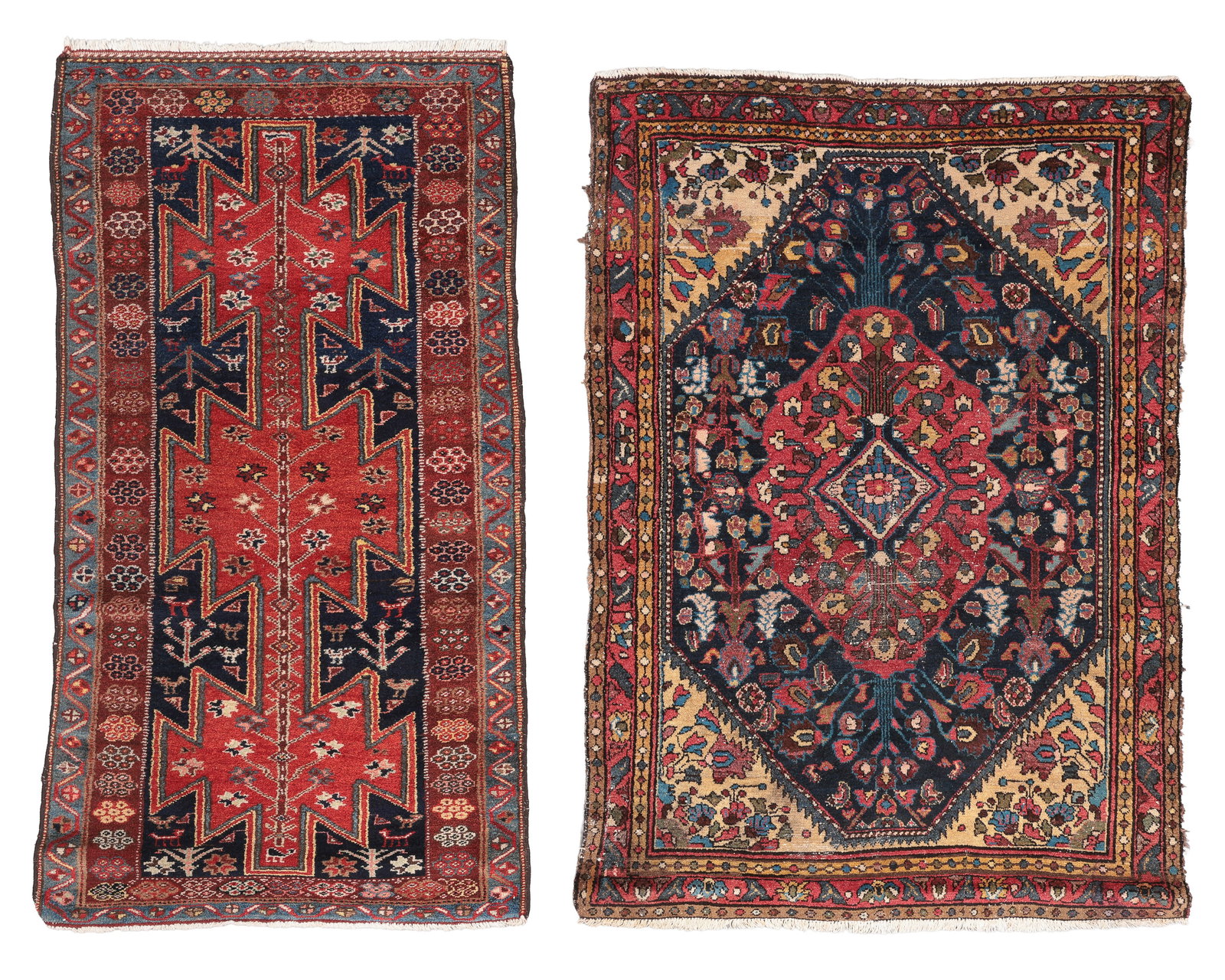 2 Hamadan Rugs, Persia, Ca. 1920/30 (1 of 6)