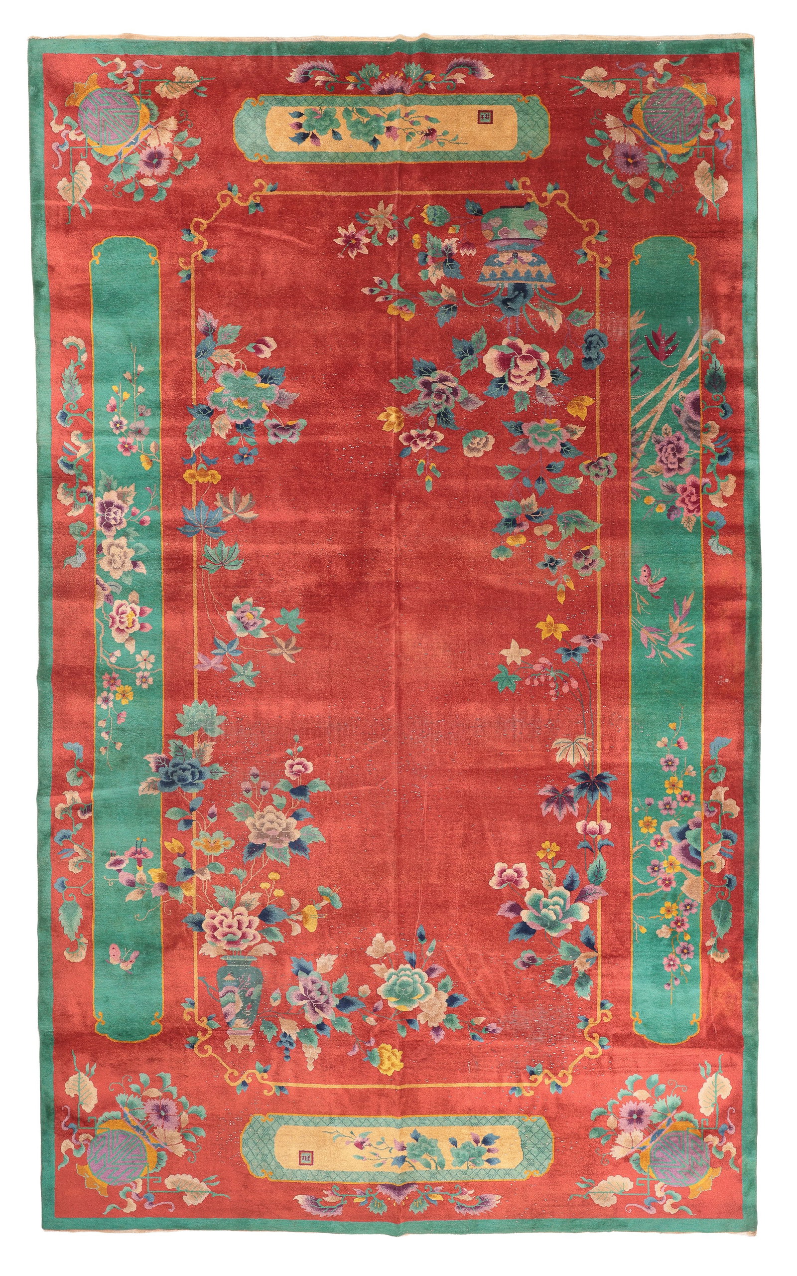 Mansion-Size Chinese Art Deco Rug, Ca. 1930's/40's, 9'11'' x 16'6'' (1 of 6)