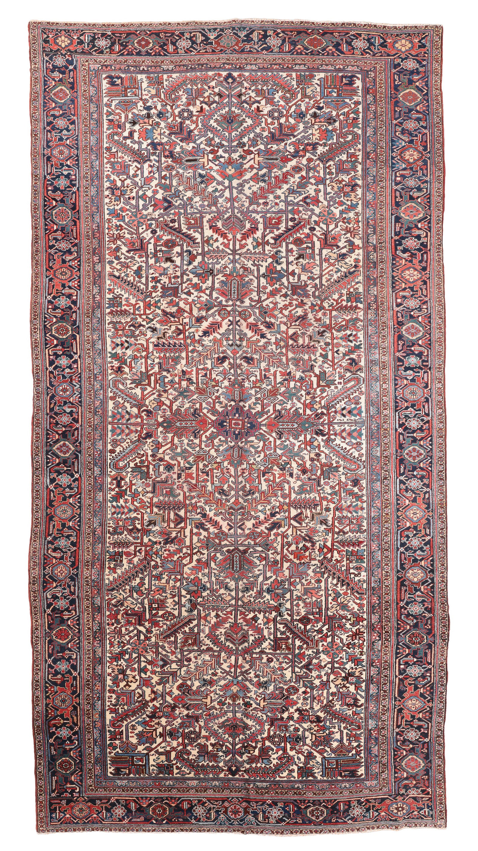 Palace-Size Heriz Rug, Persia, Ca. 1930, 9'10'' x 19'0'': Palace-Size Heriz Rug, Persia, Ca. 1930, 9'10'' x 19'0'' (300 x 579 cm). Weight: 113 lbs. Material: wool pile, cotton warp, cotton weft.