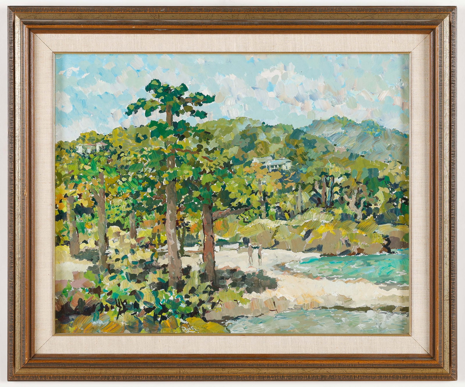 Albert Huie (Jamaican/Jamaica) Landscape: Albert Huie (Jamaican, 1920-2010) Landscape, oil on masonite board. Framed. Size: 16'' x 20'', 41 x 51 cm (board); 20.5'' x 24.5'', 52 x 62 cm (frame). Provenance: Former Alexander Sleght Collection (