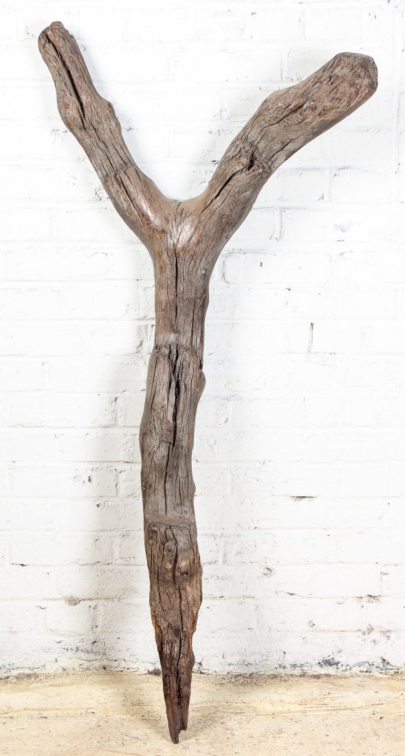 Old West African Ladder: Old West African Ladder. Size: 52" x 25" x 5" , 132 x 64 x 13 cm.