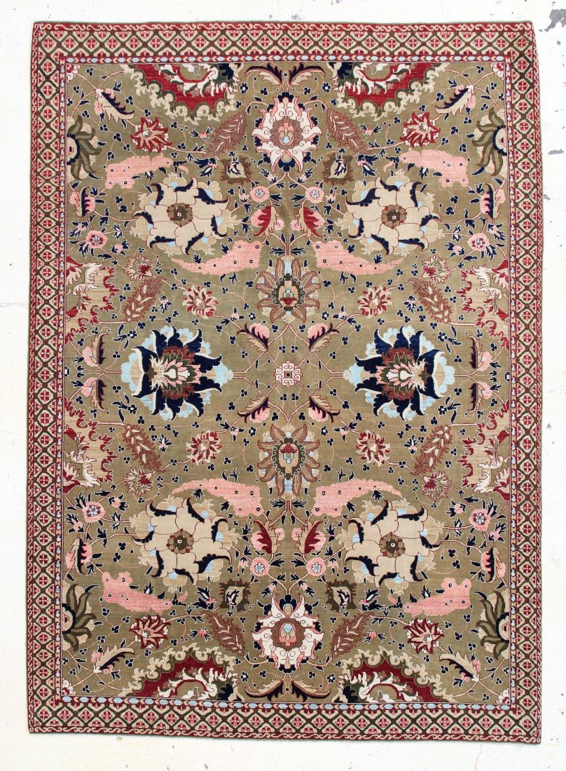 Agra Carpet: 7'1" x 10': Agra Carpet, India, natural dyes, excellent color and wool. Size: 7'1" x 10'. Cost for us to pack and ship this item via UPS GROUND in the continental USA (includes insurance and signature required): 