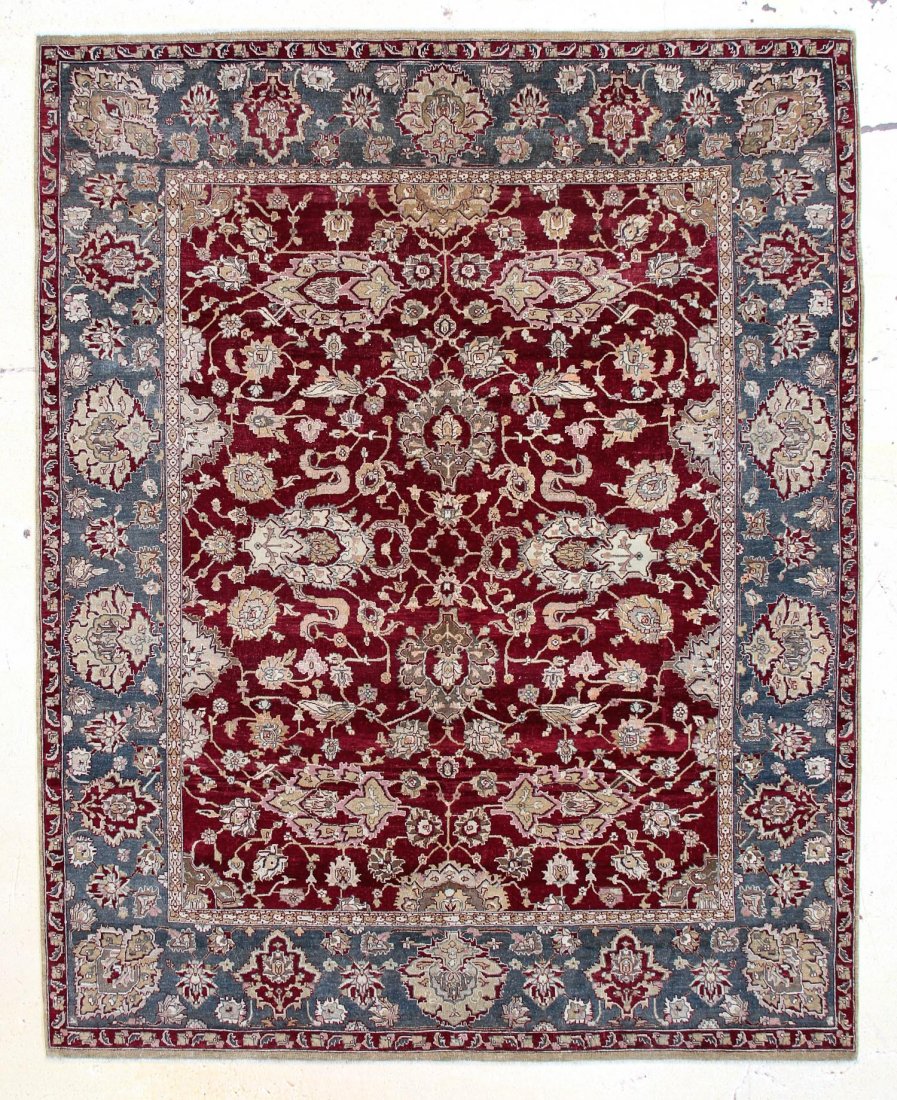 Classical Agra Carpet: 8'2" x 10'2": Classical Agra Carpet, India, wool, natural dyes. Size: 8'2" x 10'2". Cost for us to pack and ship this item via UPS GROUND in the continental USA (includes insurance and signature required): $95.