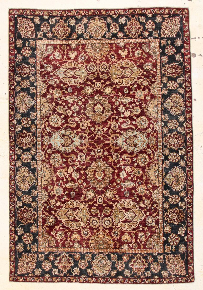 Classical Agra Carpet: 6'5" x 9'7": Classical Agra Carpet, India, wool, natural dyes. Size: 6'5" x 9'7". Cost for us to pack and ship this item via UPS GROUND in the continental USA (includes insurance and signature required): $85.