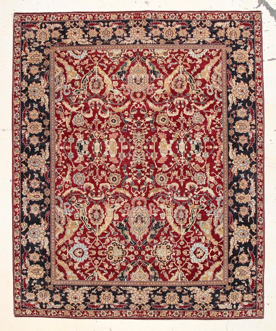 Classical Agra Carpet: 8'0" x 9'9": Classical Agra Carpet, India, wool, natural dyes. Size: 8'0" x 9'9", 2/43 x 2.98 m. Cost for us to pack and ship this item via UPS GROUND in the continental USA (includes insurance and signature requi