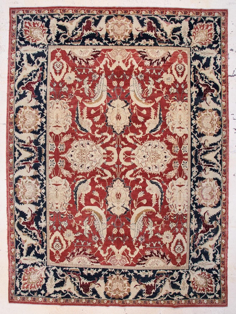 Classical Agra Carpet: 9'9" x 13'2": Classical Agra Carpet, India, wool, natural dyes. Size: 9'9" x 13'2".
