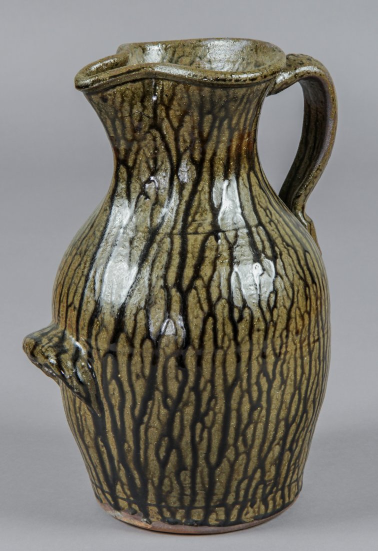 Chester Hewell (USA, b. 1950), Ewer: Chester Hewell (USA, b. 1950), Ewer, 1994, glazed ceramic, signed and dated. Size: 16" x 13" x 9".