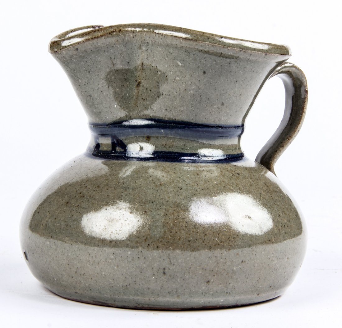 Mathew Hewell (USA, 20th c.), Pitcher: Mathew Hewell (USA, 20th c.), Pitcher, glazed ceramic, signed. Size: 5.5" x 5.5" x 5.5".