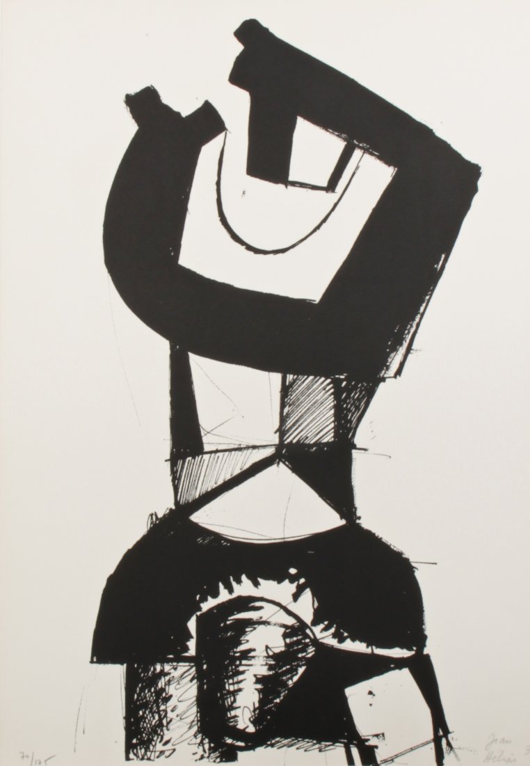 Jean Helion Abstract Lithograph: Jean Helion (French, 1904-1987), Abstract Composition, Lithograph. Size: 26" x 19" (66 x 48 cm).